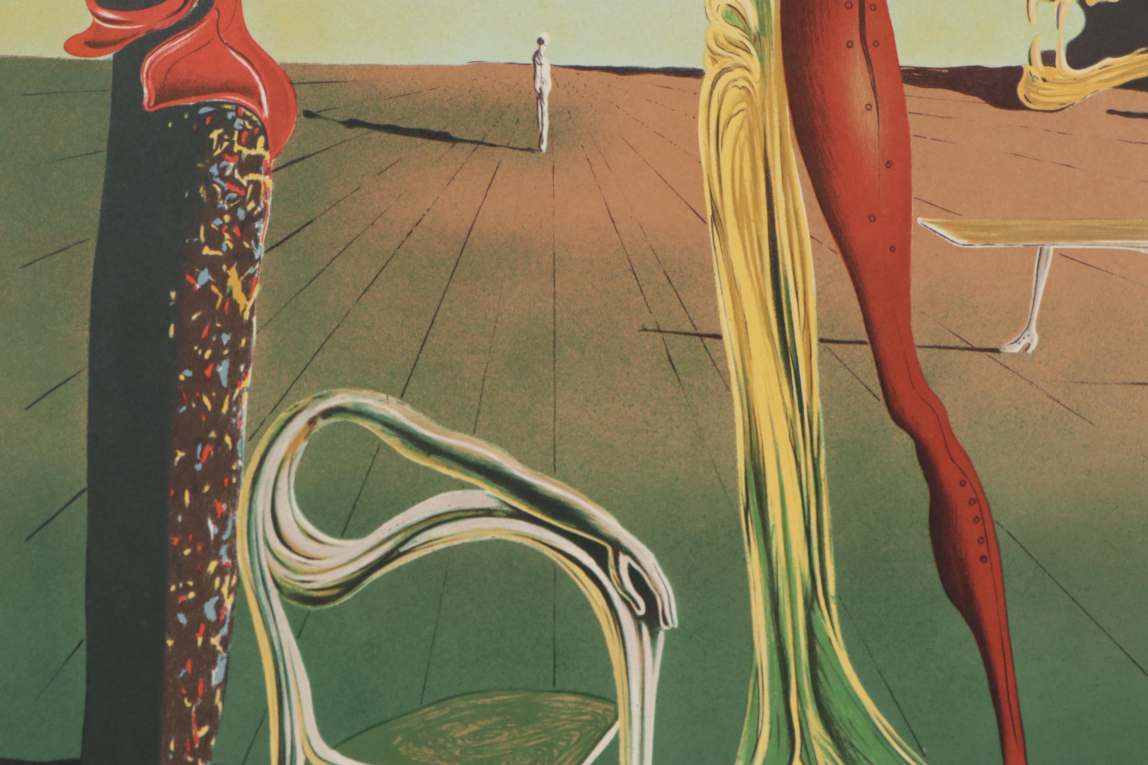 Lithograph after Salvador Dalí "Femme à la tête de roses"
