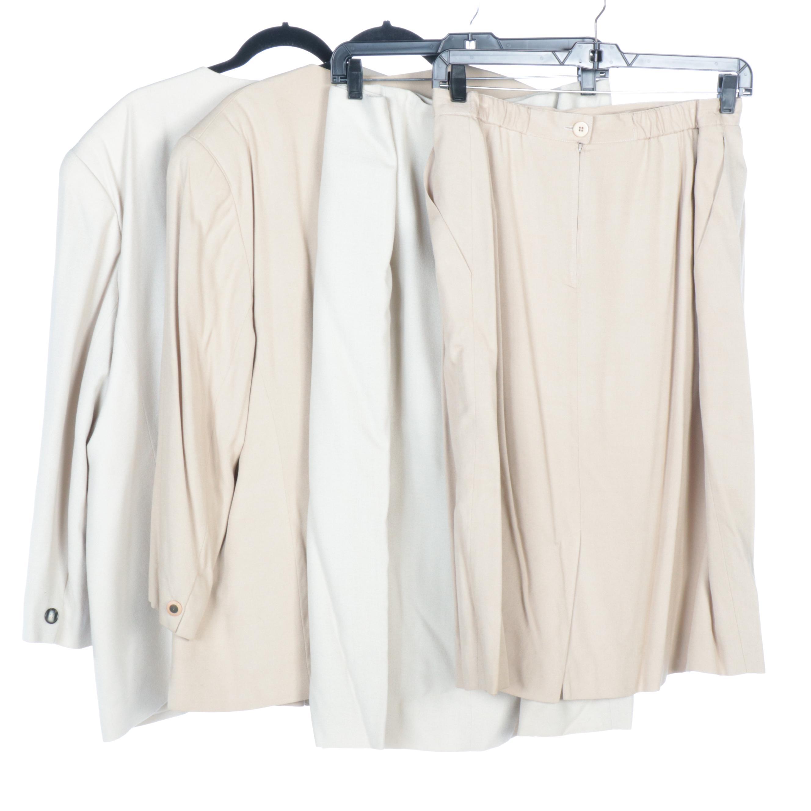 Jones New York and Rena Rowan for Saville Wool and Rayon Skirt Suits