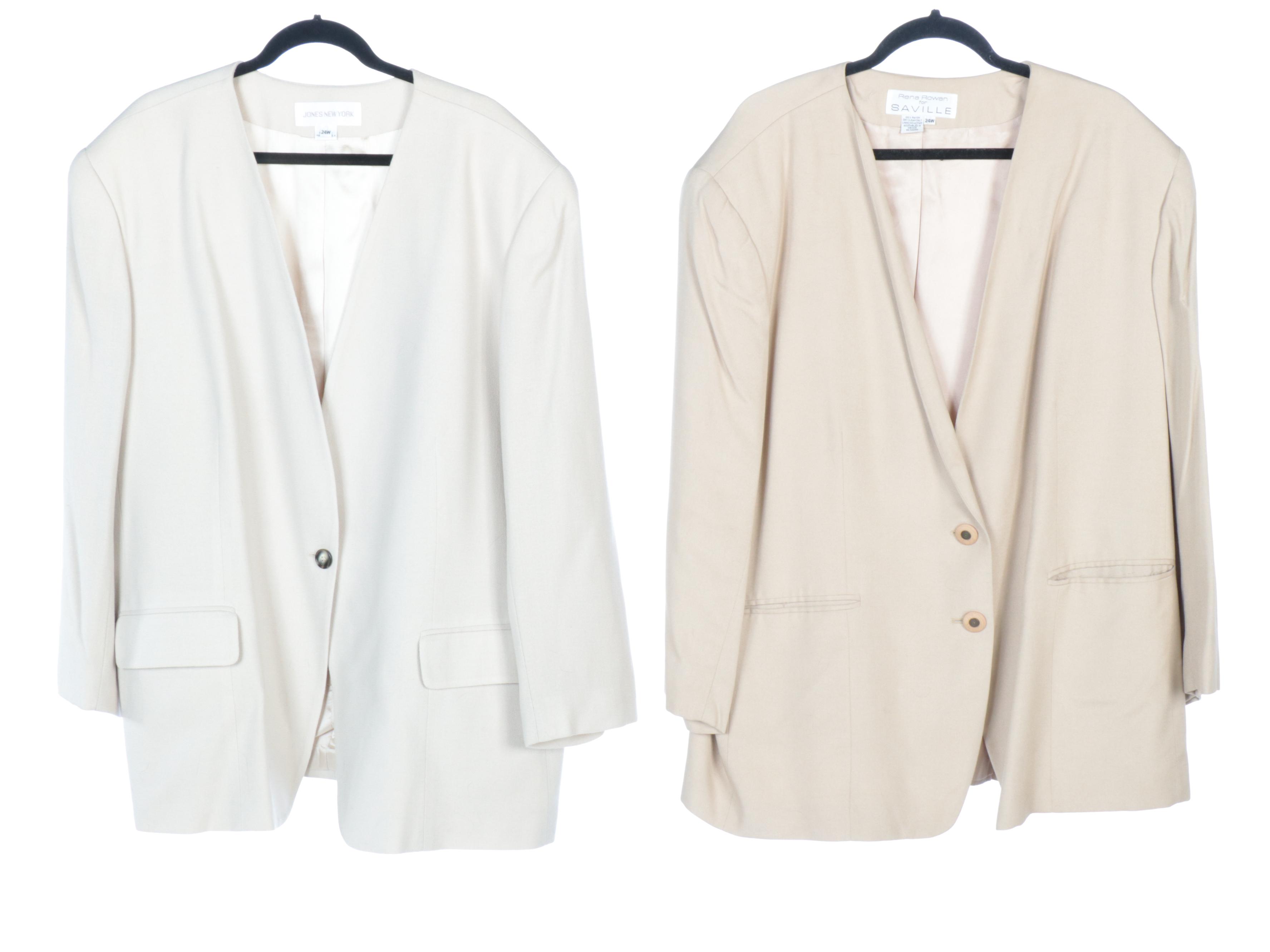 Jones New York and Rena Rowan for Saville Wool and Rayon Skirt Suits