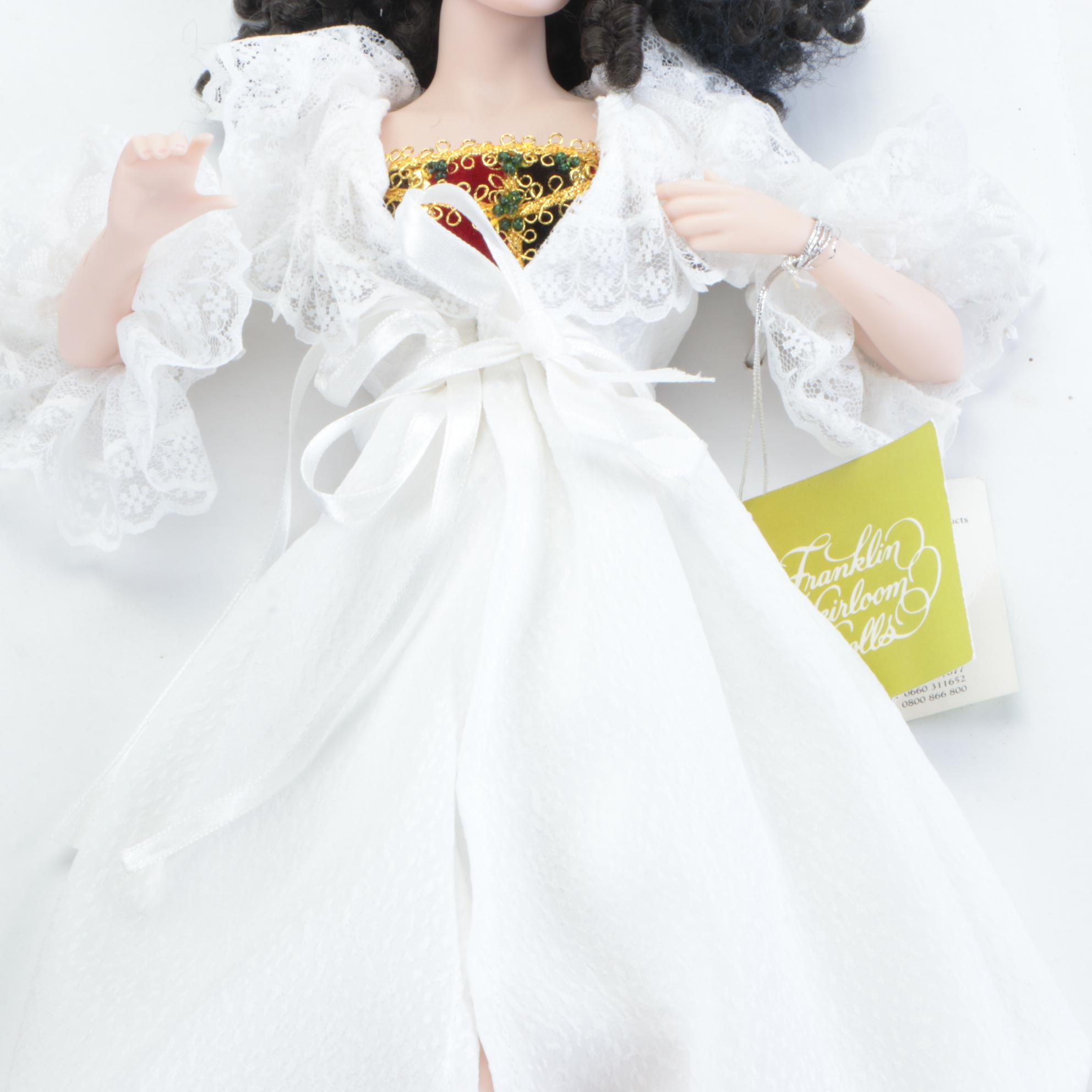 Franklin Heirloom "The Phantom of the Opera" Porcelain Collector Dolls