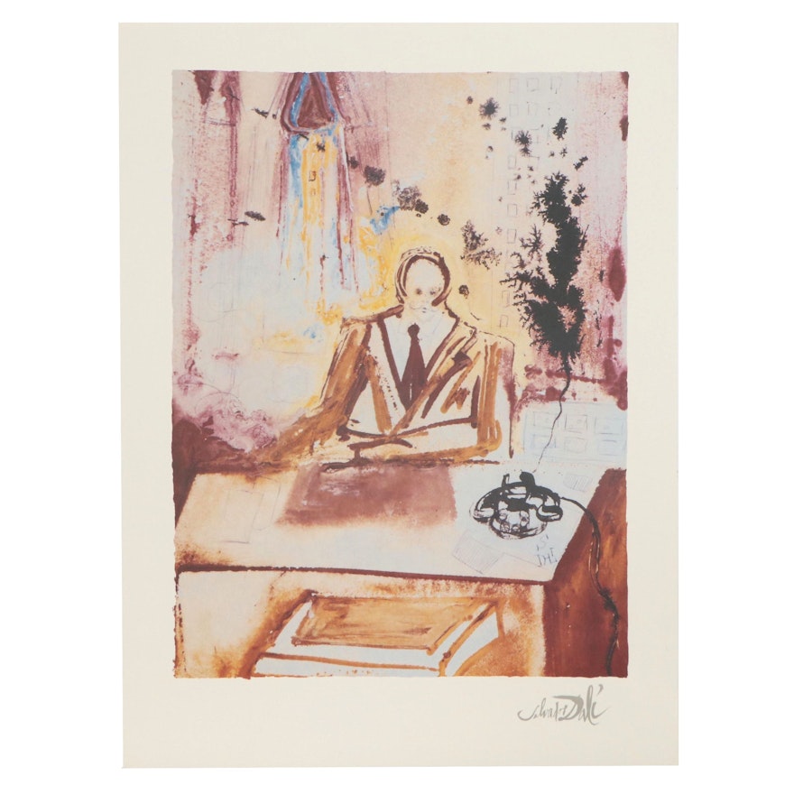 Offset Lithograph after Salvador Dalí "The Businessman"