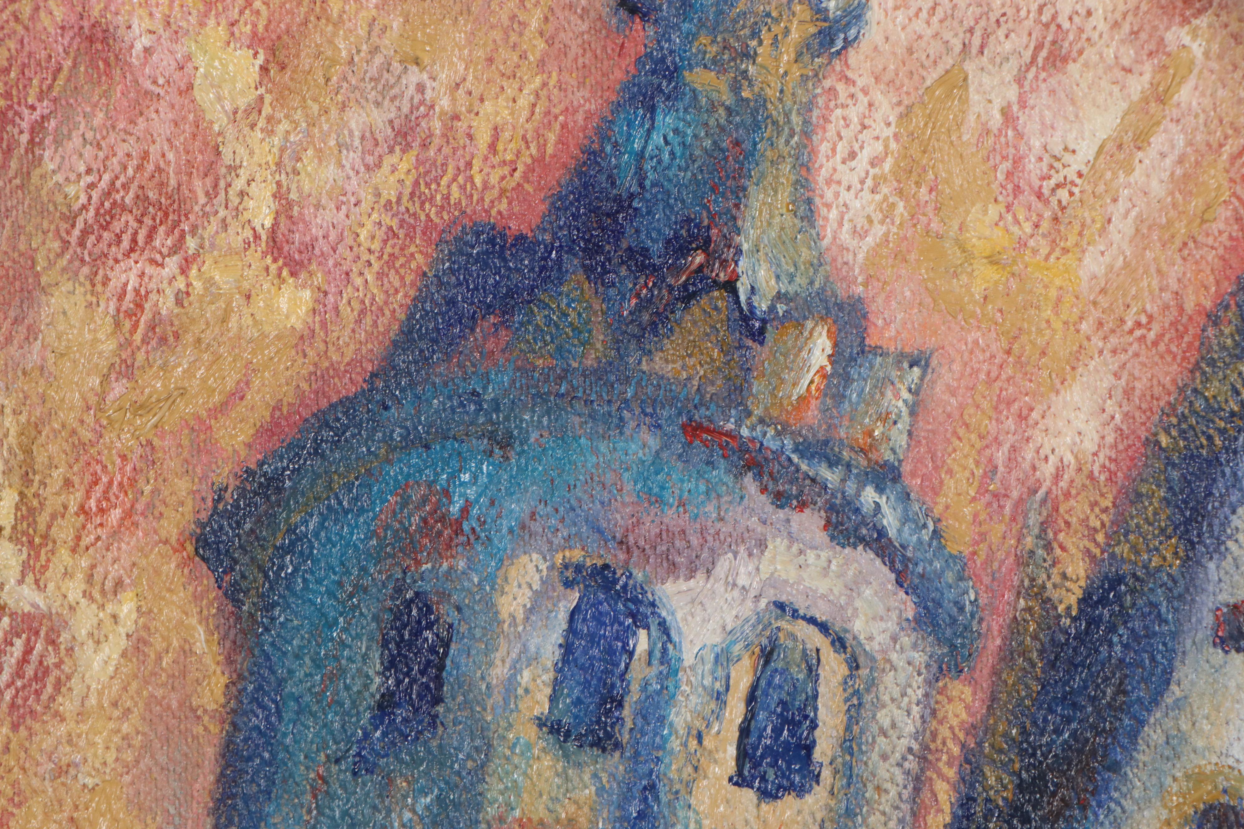 C.C. Logan Oil Painting "Fisherman's Bastion, Budapest," Mid-Late 20th Century