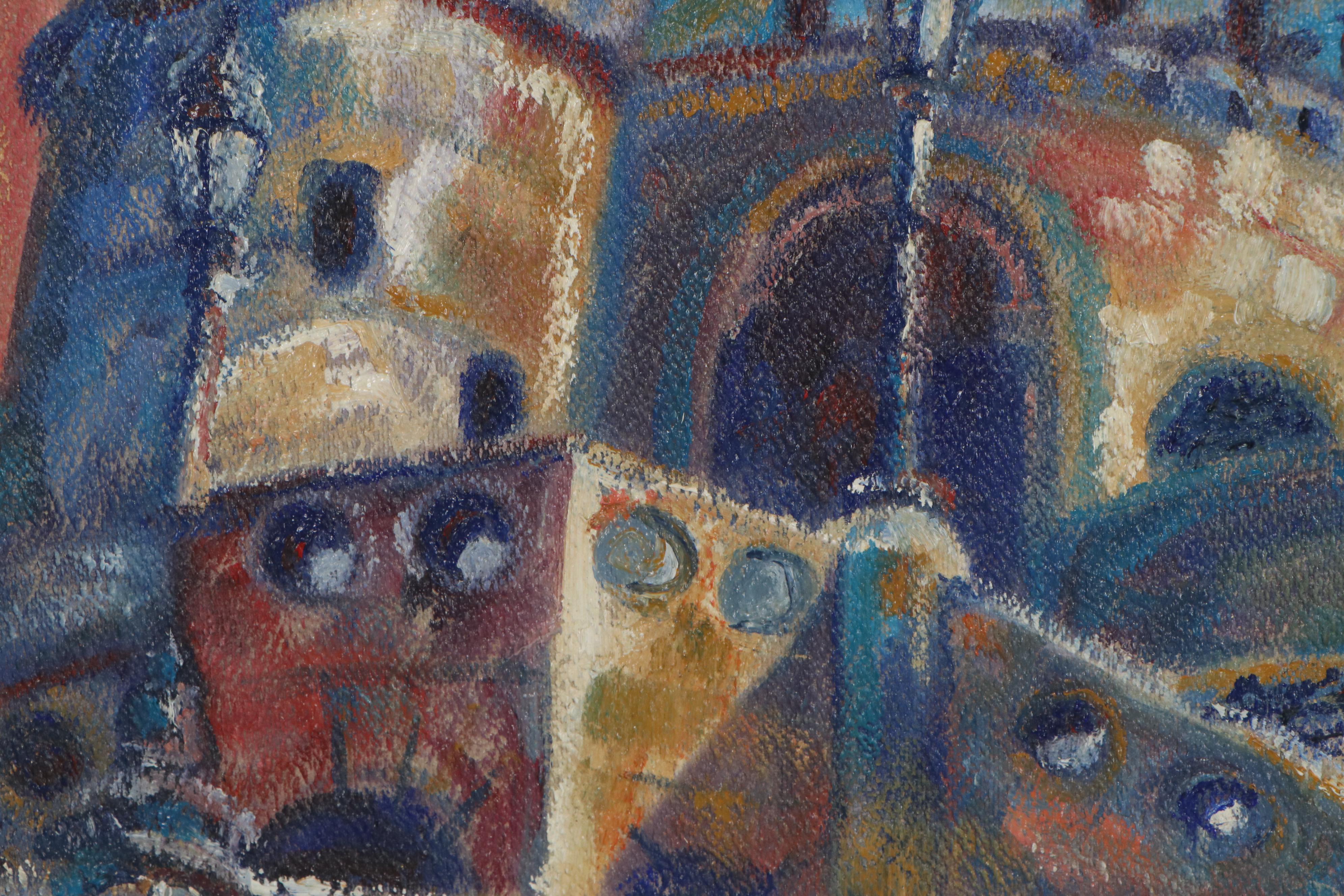 C.C. Logan Oil Painting "Fisherman's Bastion, Budapest," Mid-Late 20th Century