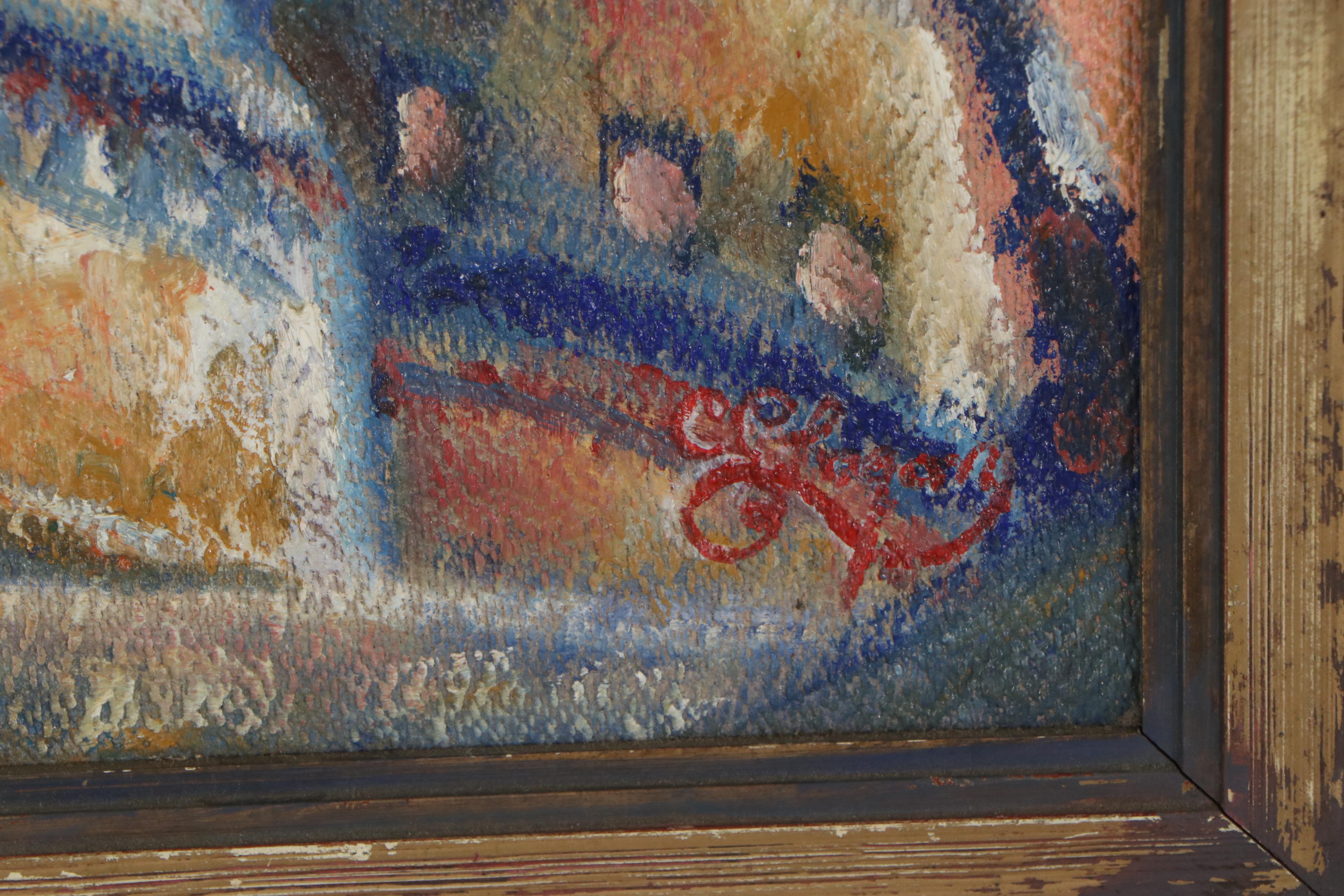 C.C. Logan Oil Painting "Fisherman's Bastion, Budapest," Mid-Late 20th Century