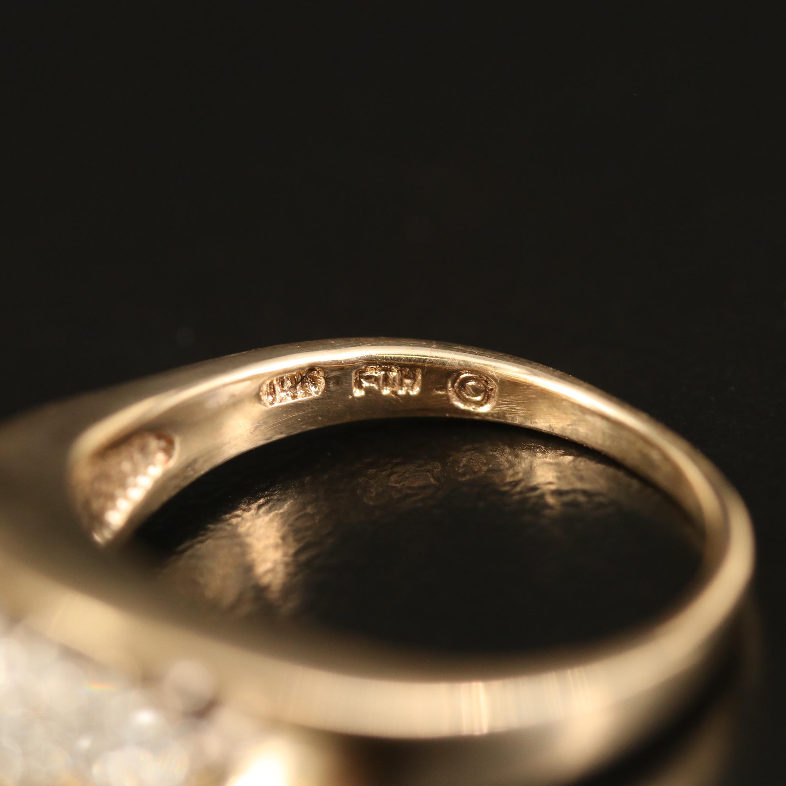 10K Diamond Cluster Ring