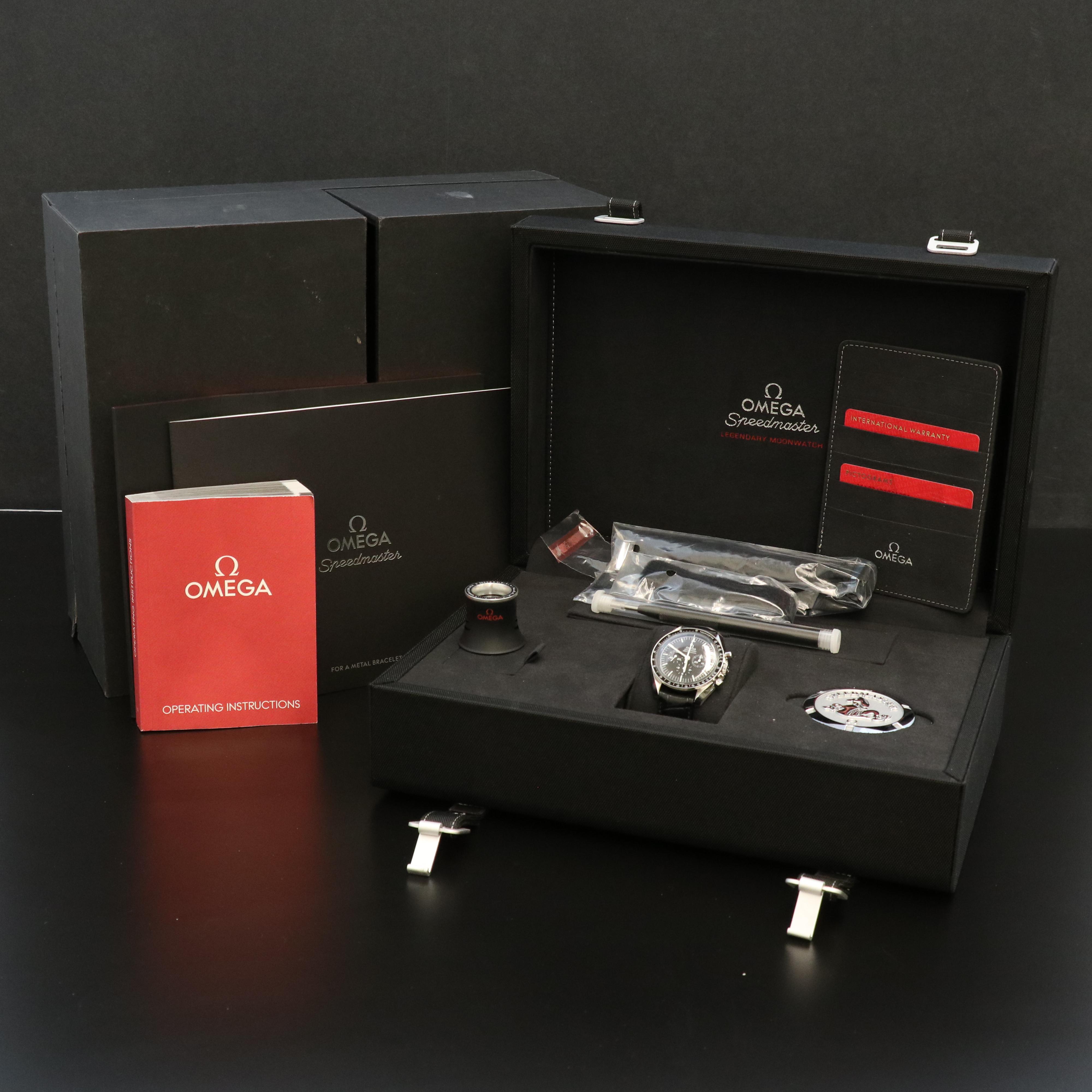 Omega "Speedmaster Moonwatch Professional" Stainless Steel Stem Wind Watch