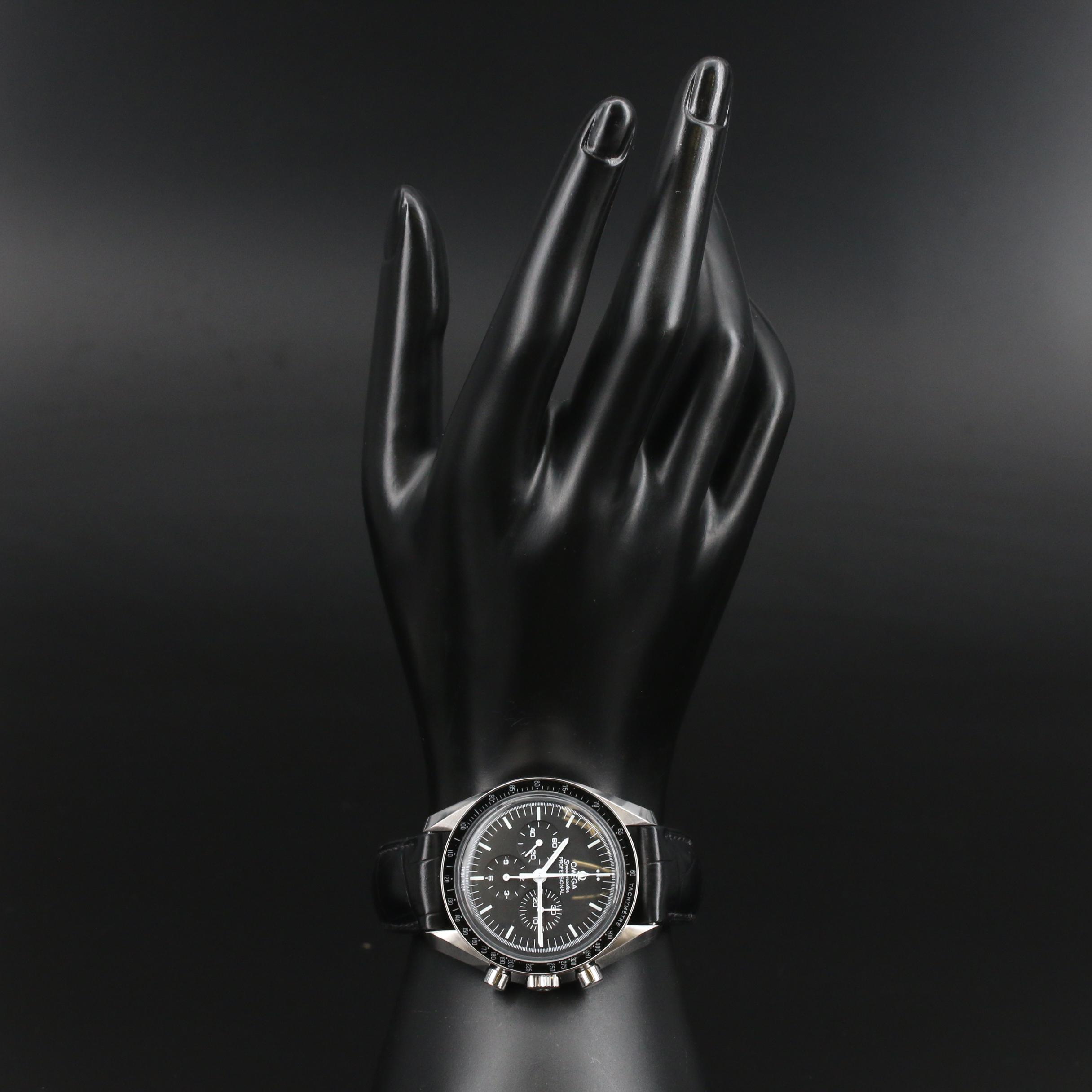 Omega "Speedmaster Moonwatch Professional" Stainless Steel Stem Wind Watch