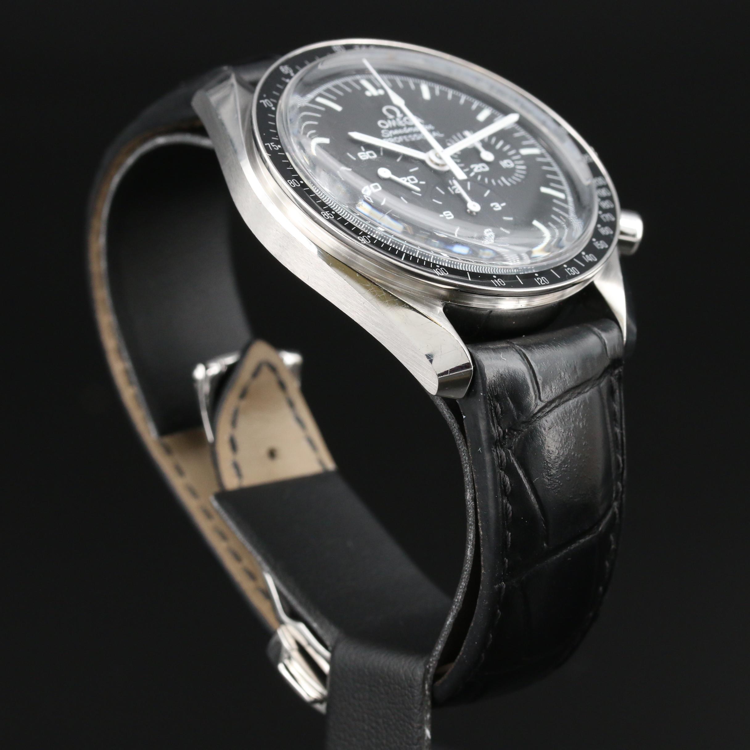 Omega "Speedmaster Moonwatch Professional" Stainless Steel Stem Wind Watch