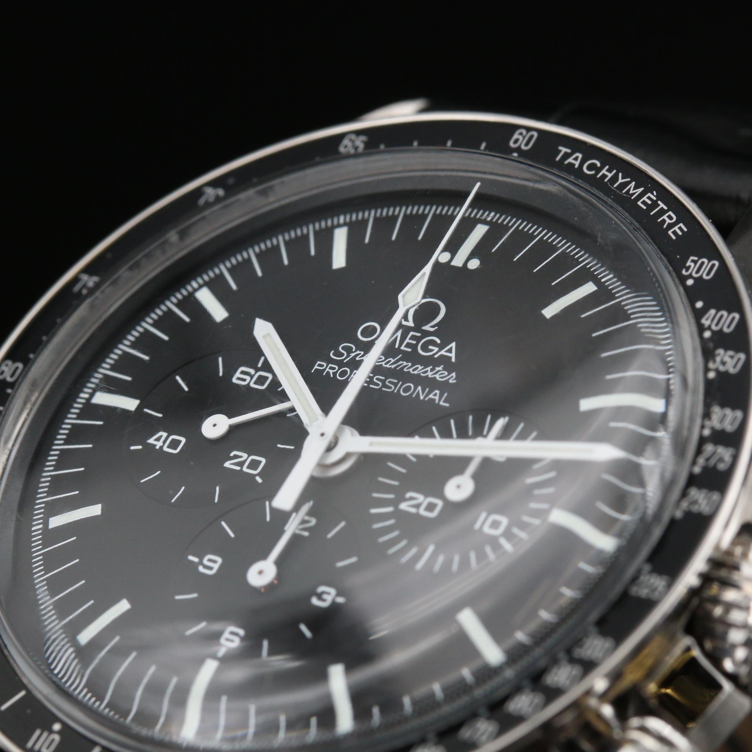 Omega "Speedmaster Moonwatch Professional" Stainless Steel Stem Wind Watch