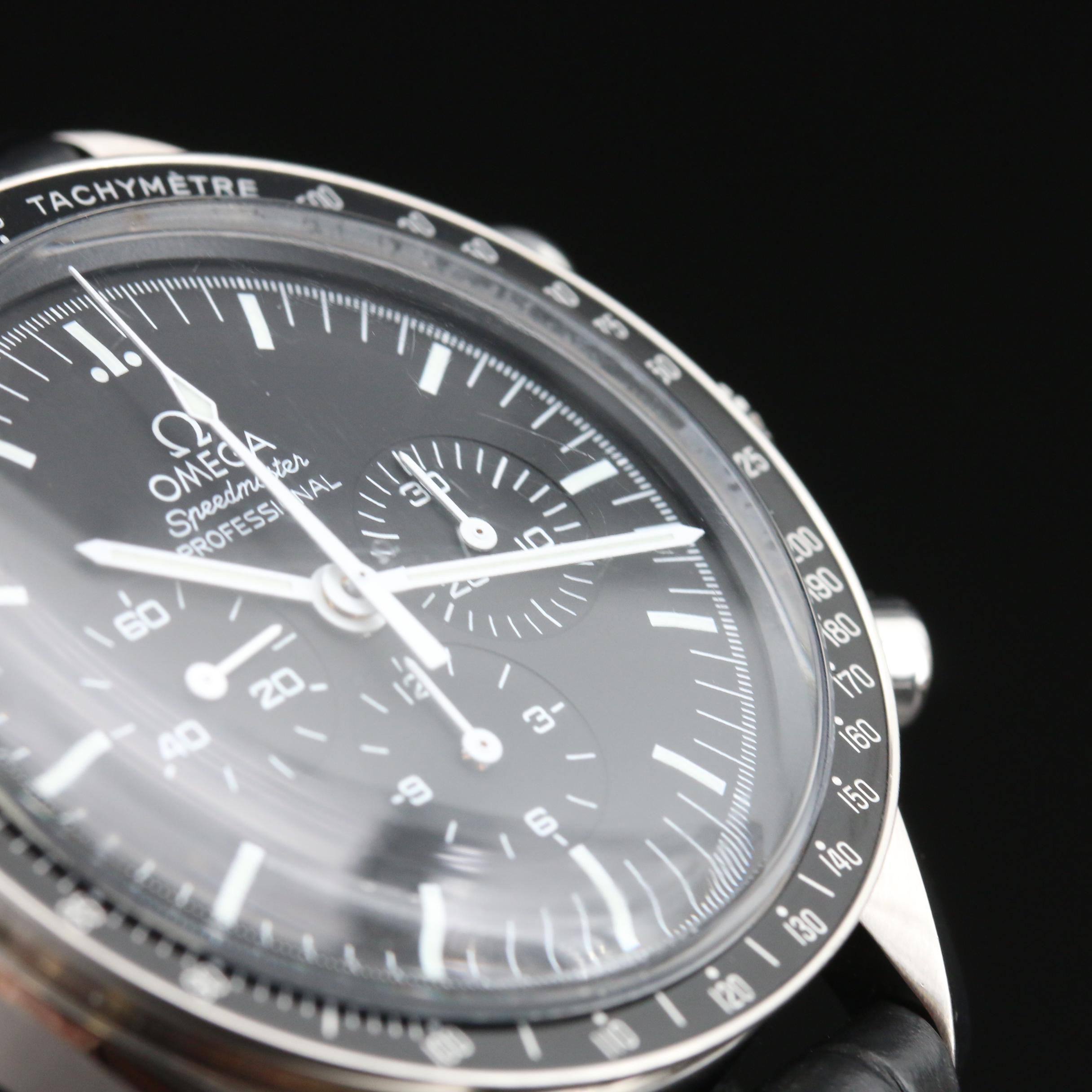 Omega "Speedmaster Moonwatch Professional" Stainless Steel Stem Wind Watch