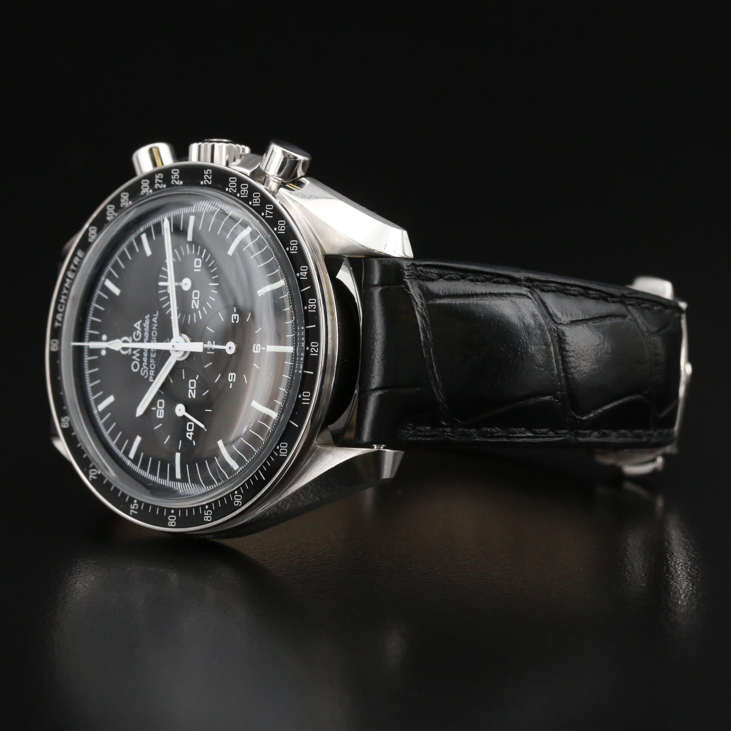 Omega "Speedmaster Moonwatch Professional" Stainless Steel Stem Wind Watch