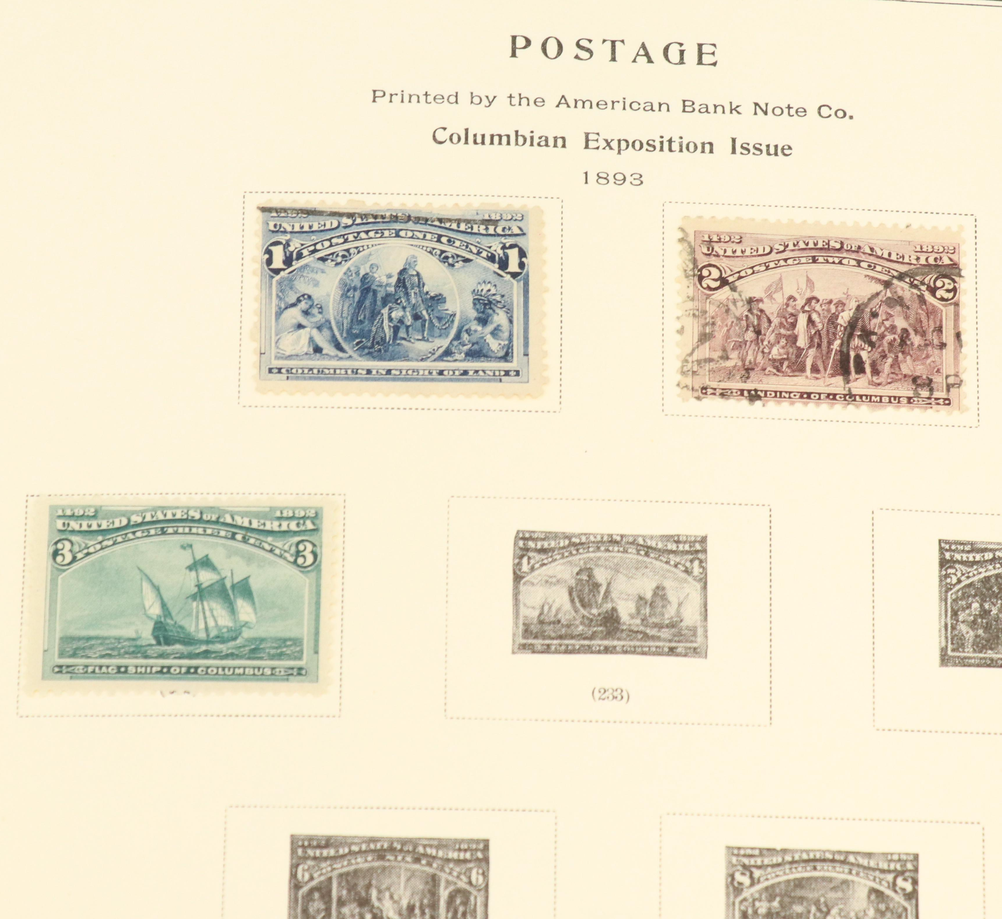 Scott U.S. Stamp Album Including Farley National Parks and Columbian Exposition