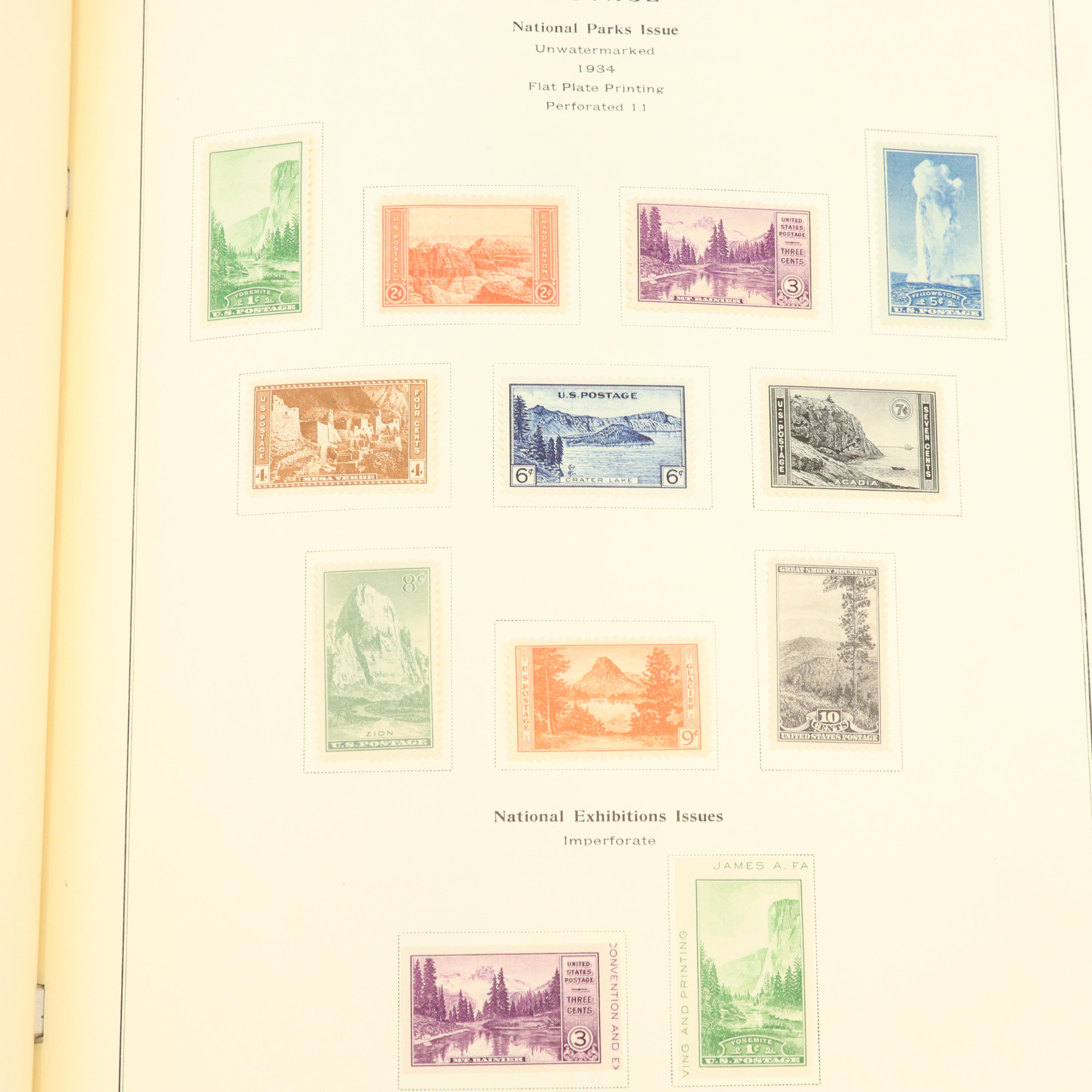 Scott U.S. Stamp Album Including Farley National Parks and Columbian Exposition