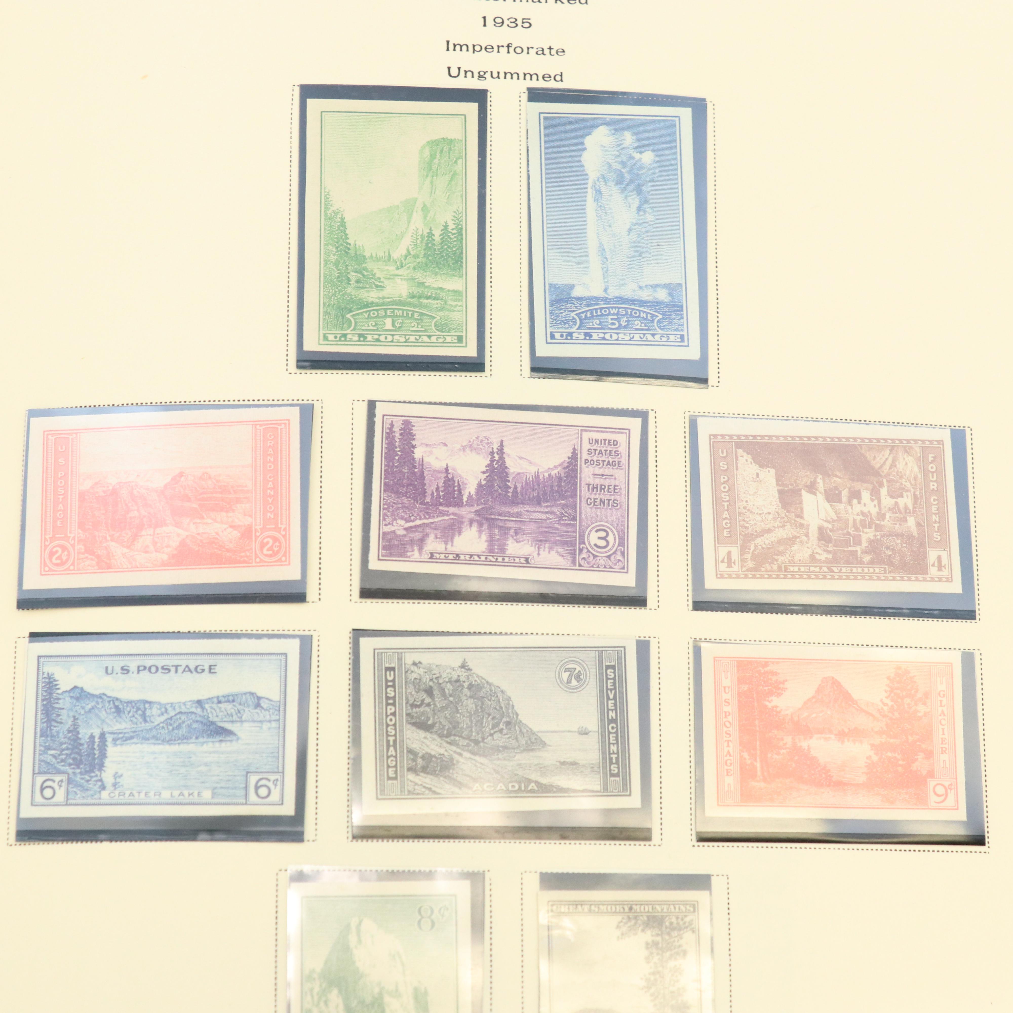 Scott U.S. Stamp Album Including Farley National Parks and Columbian Exposition