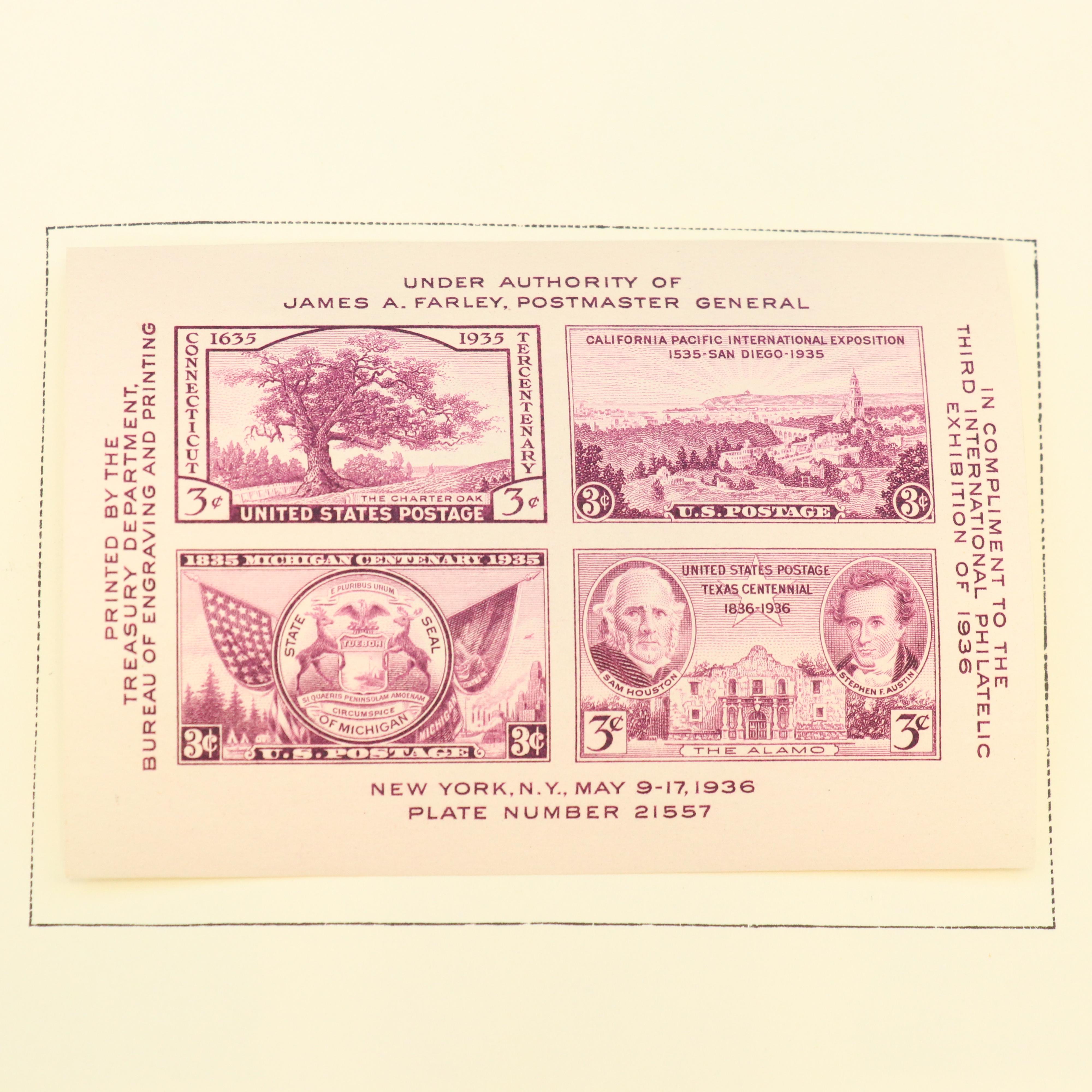 Scott U.S. Stamp Album Including Farley National Parks and Columbian Exposition
