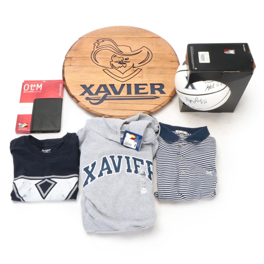 Xavier University Signed Basketball with Other Memorabilia
