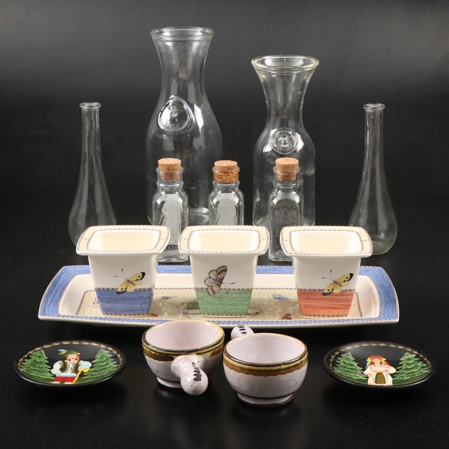 Wedgwood "Sarah's Garden" Queen's Ware, Glass Bottles, and more