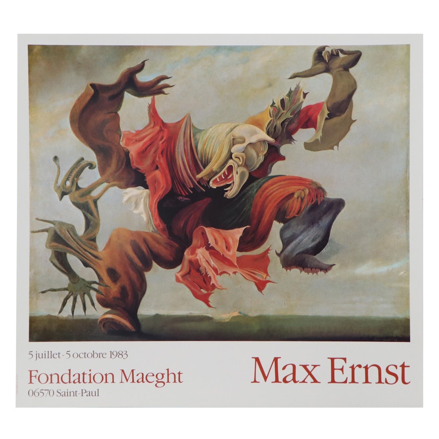 Exhibition Poster after Max Ernst "L'Ange du Foyer"
