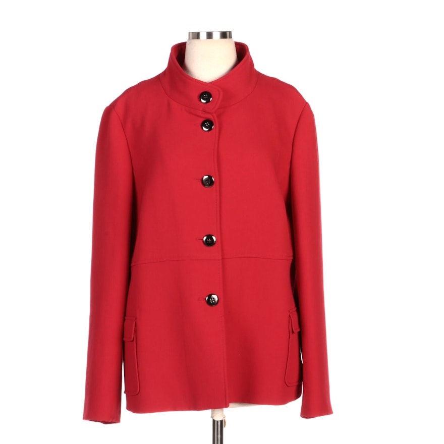 Per Se Red Wool Jacket