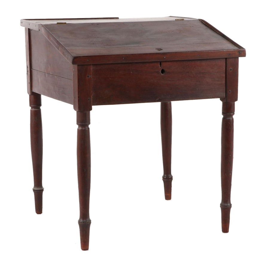 American Walnut Clerk's Desk, Mid-19th Century