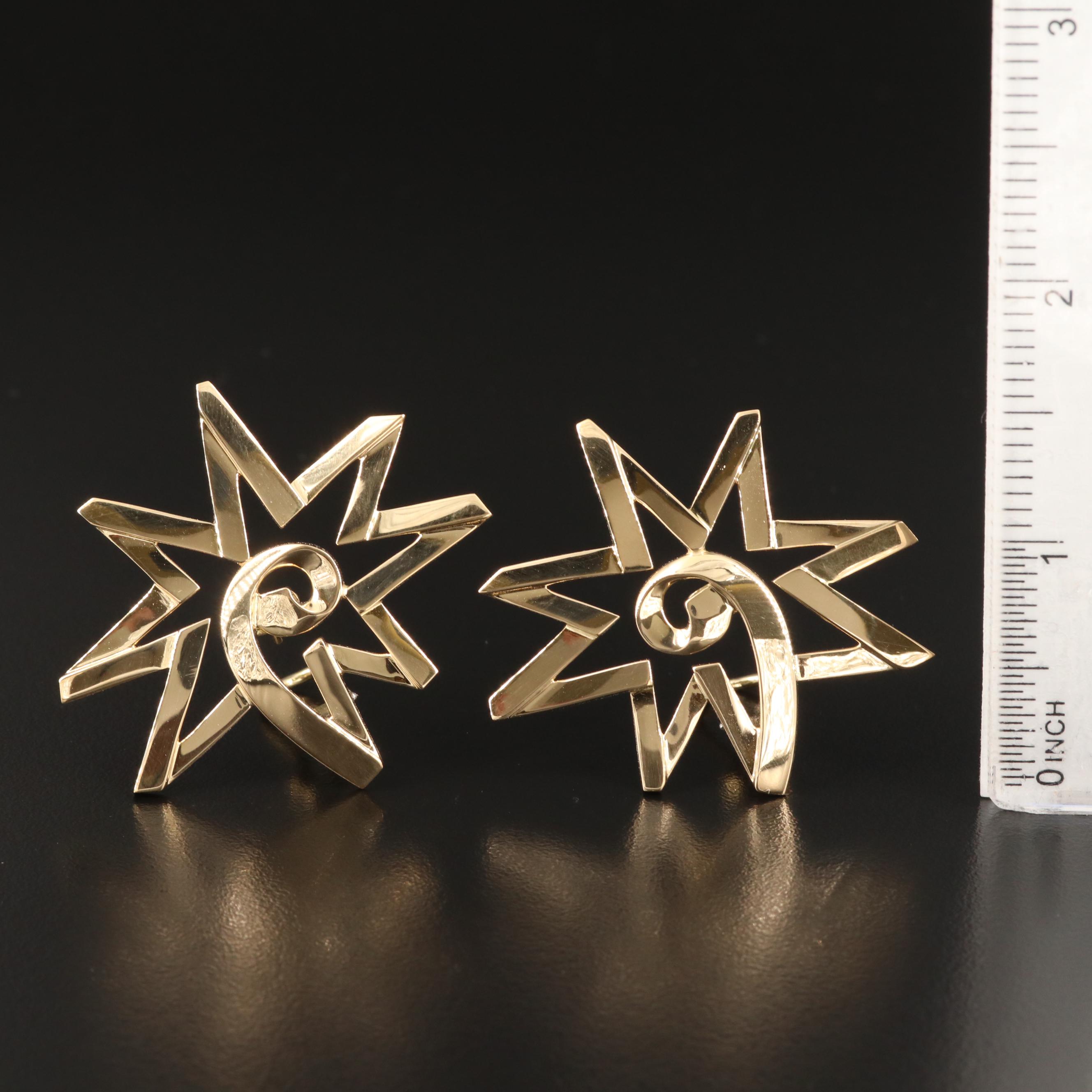 Paloma Picasso for Tiffany & Co. "Starburst" 18K Earrings