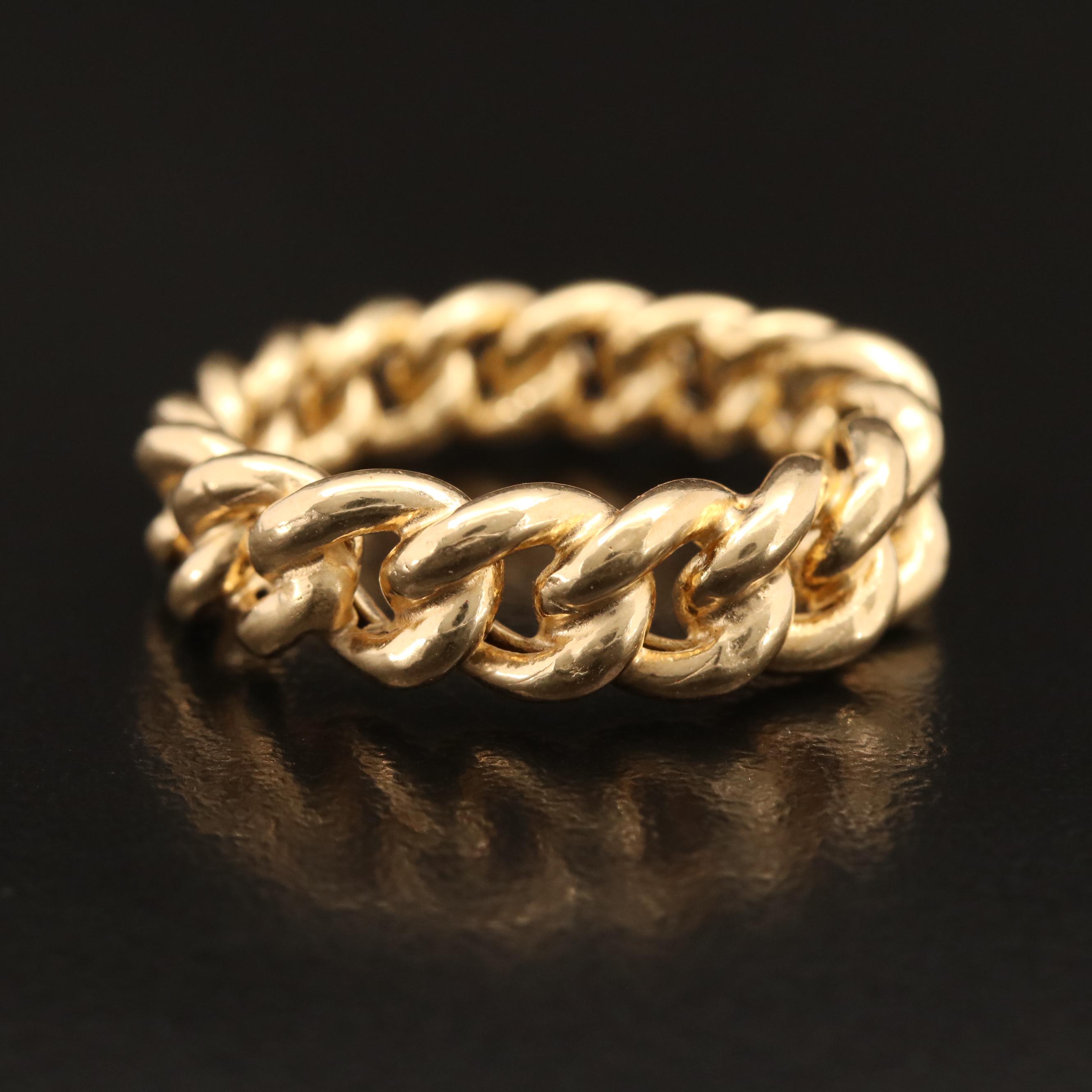 Italian Golden Clef International 14K Curb Link Band