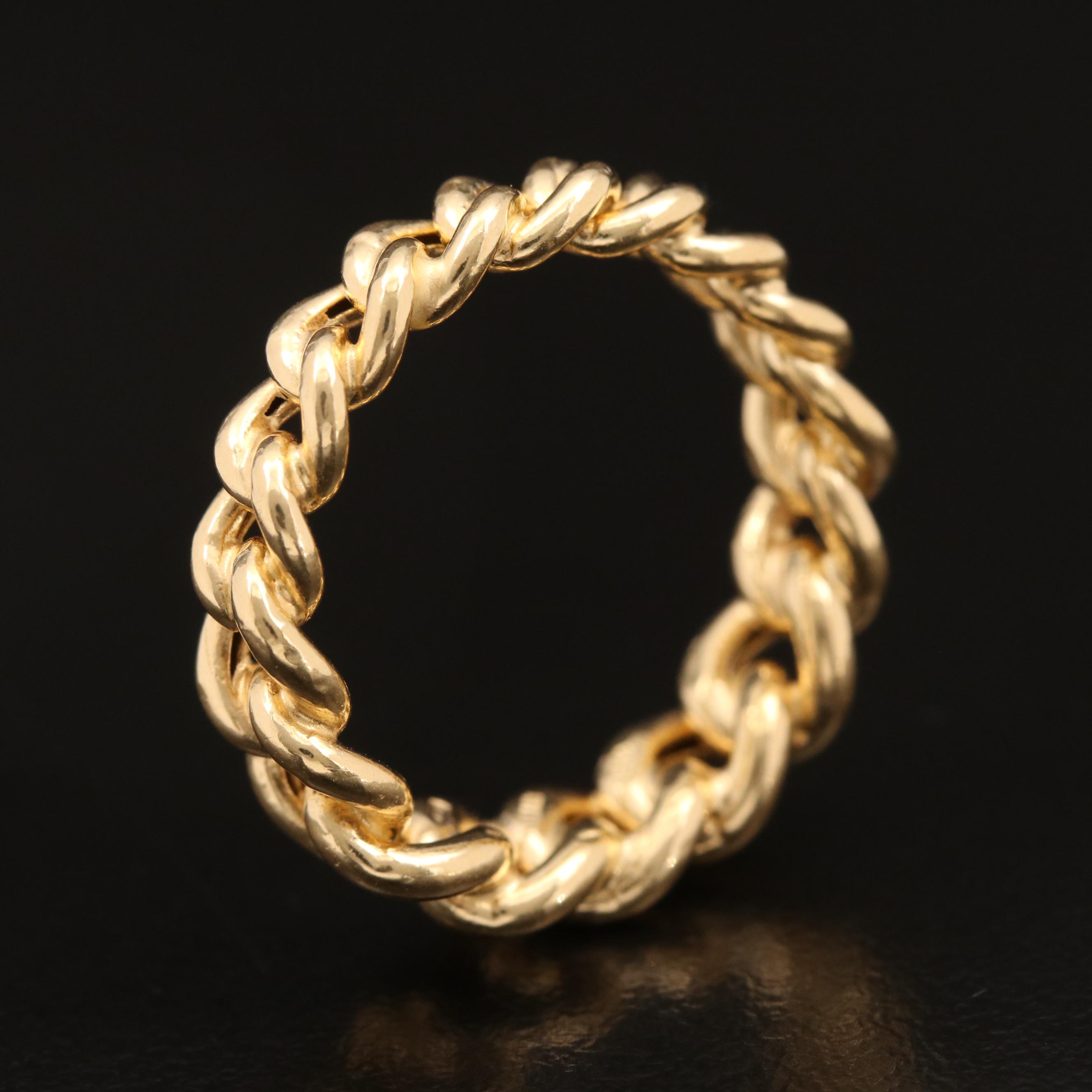 Italian Golden Clef International 14K Curb Link Band