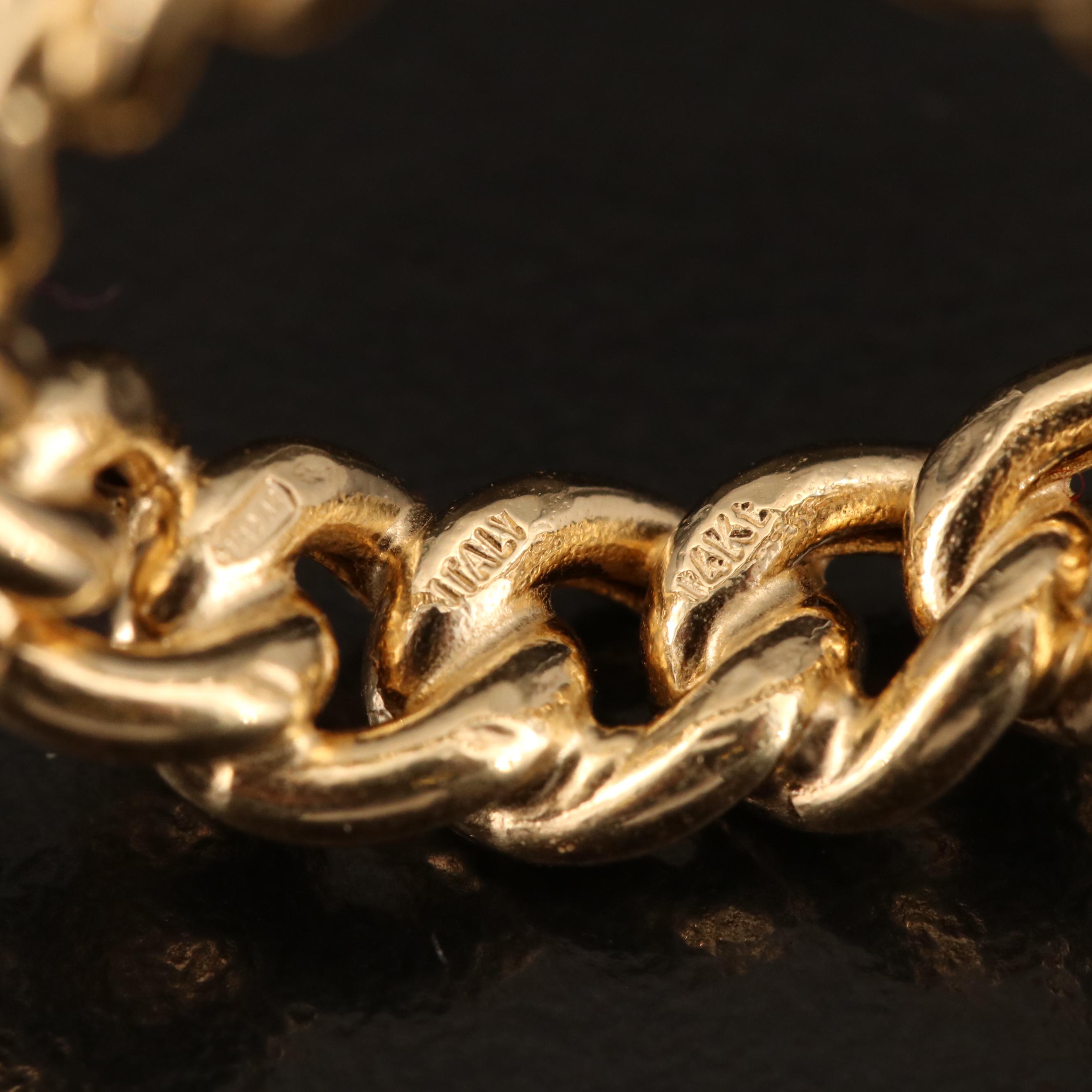 Italian Golden Clef International 14K Curb Link Band