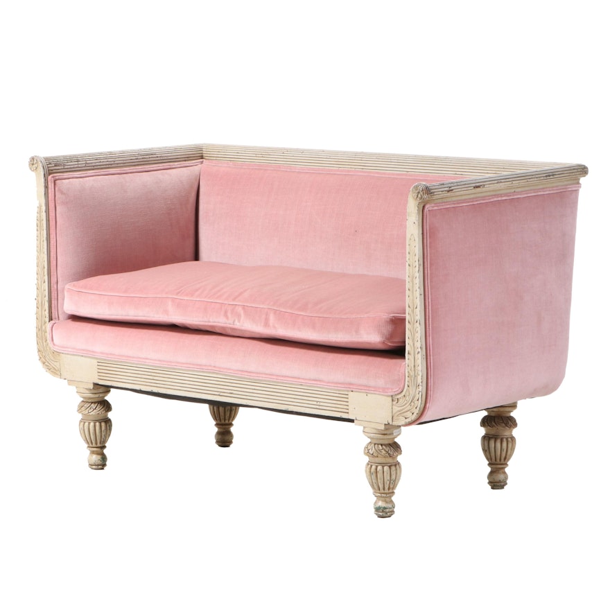 Empire Style Painted Loveseat, Early to Mid 20th Century