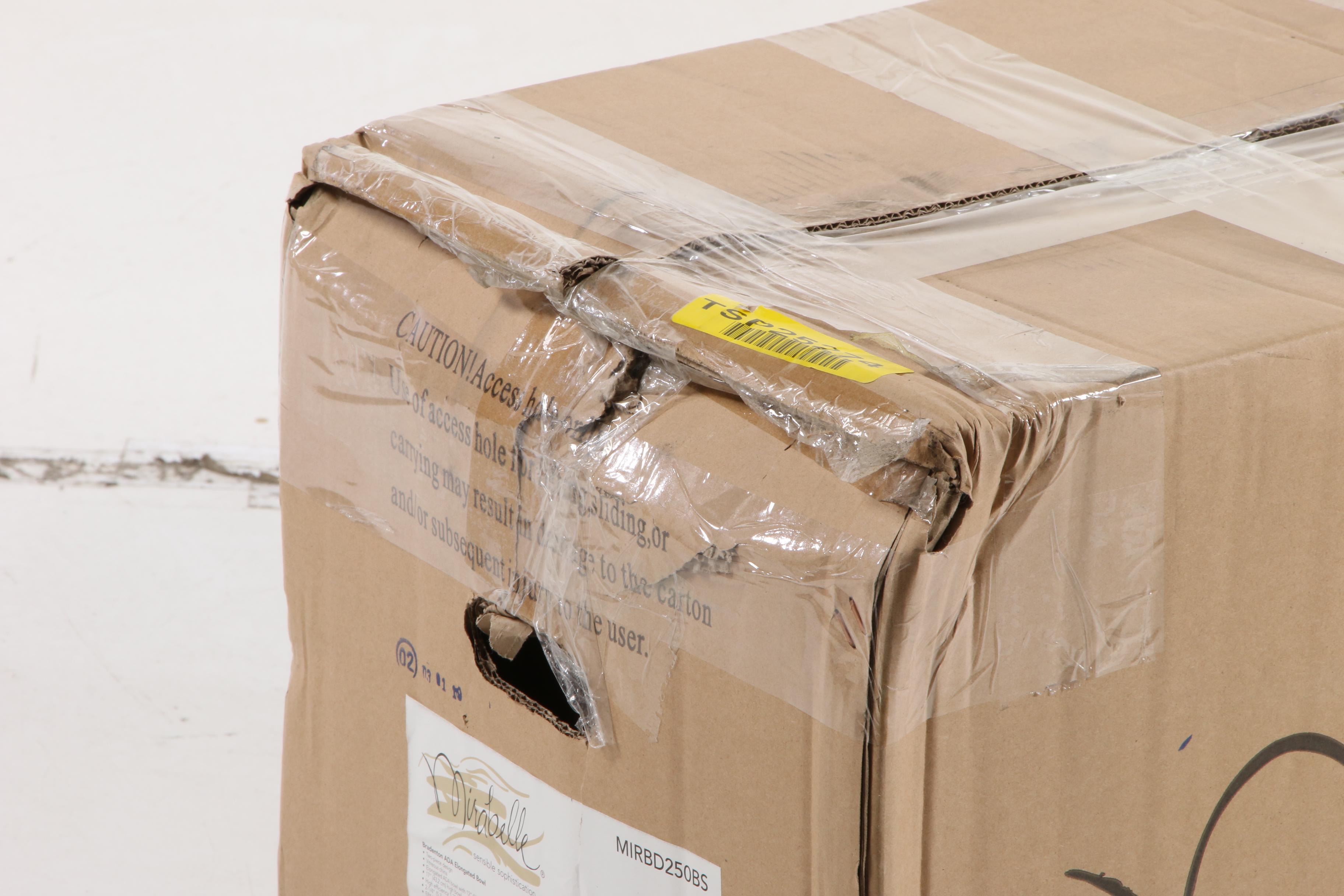 "Bradenton" Porcelain Elongated Toilet Bowl in White