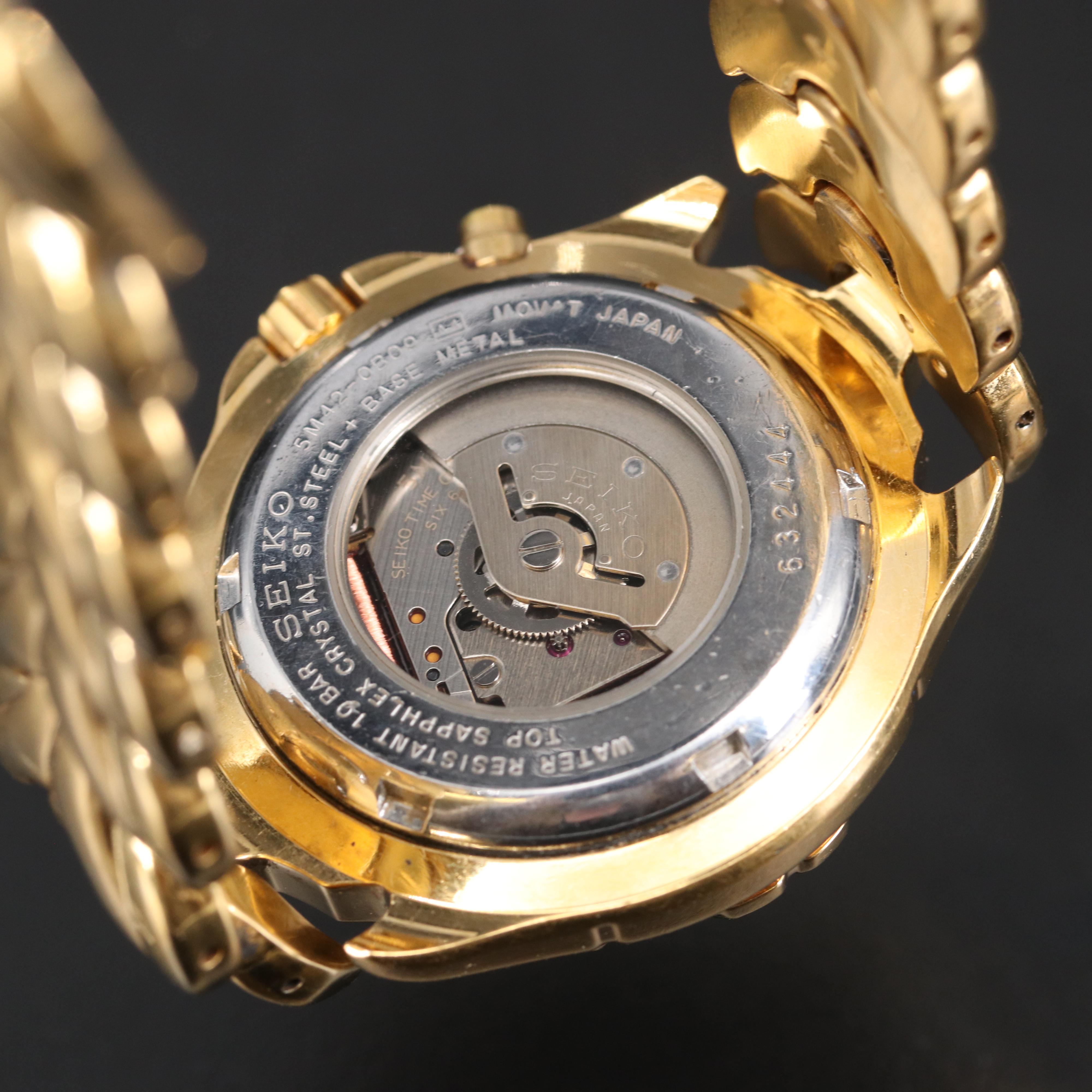 Seiko "Kinetic Sports 100" Watch with Date Window