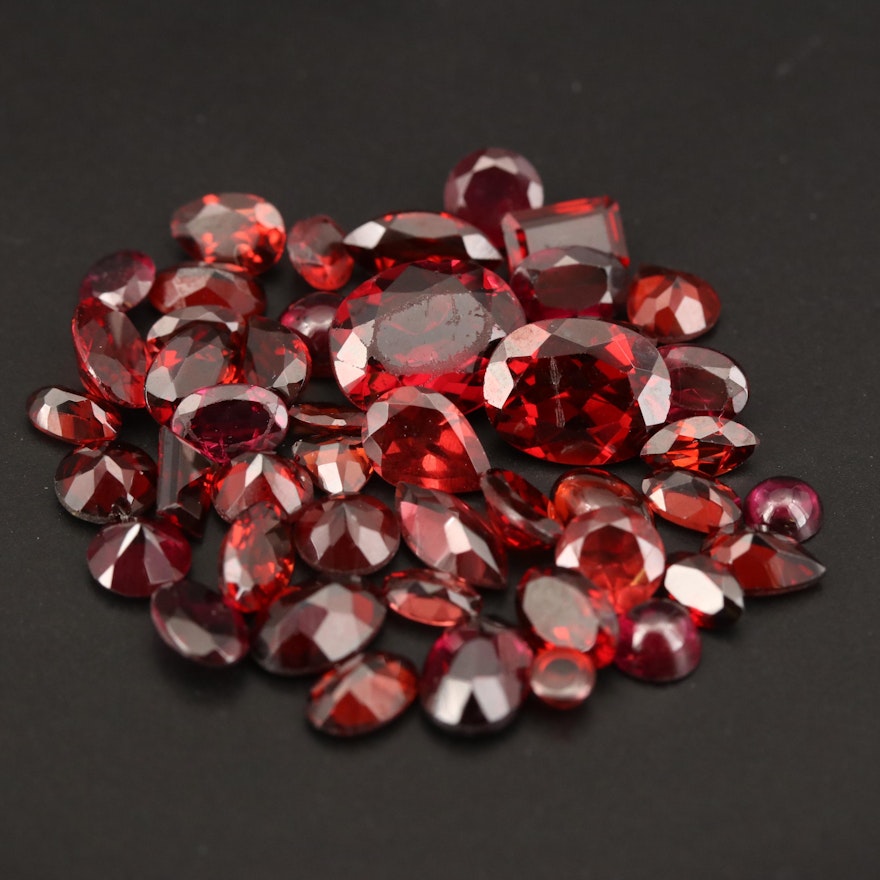 Loose 28.44 CTW Mixed Cut Garnet