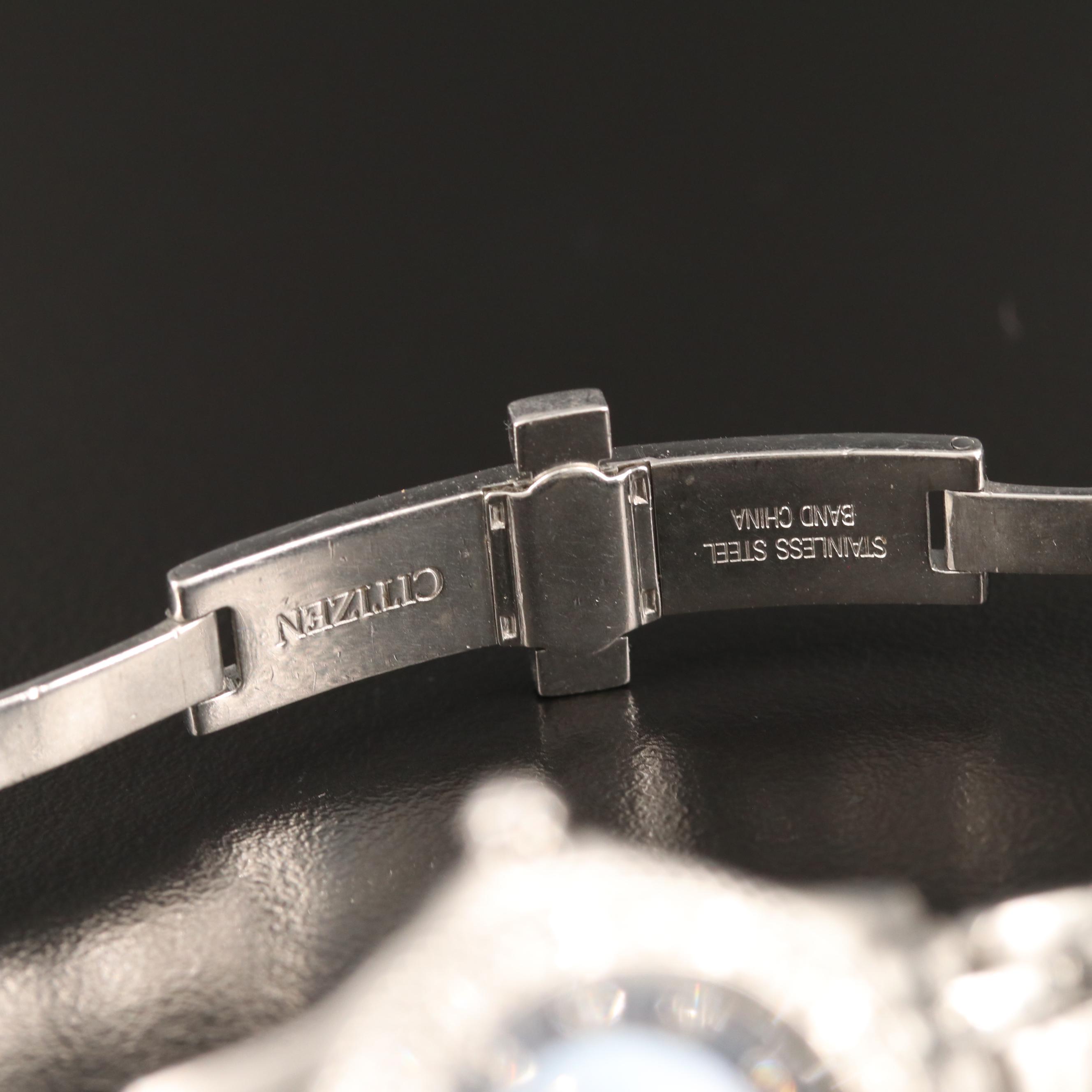 Citizen Eco-Drive Black Mother of Pearl and Diamond Dial Watch