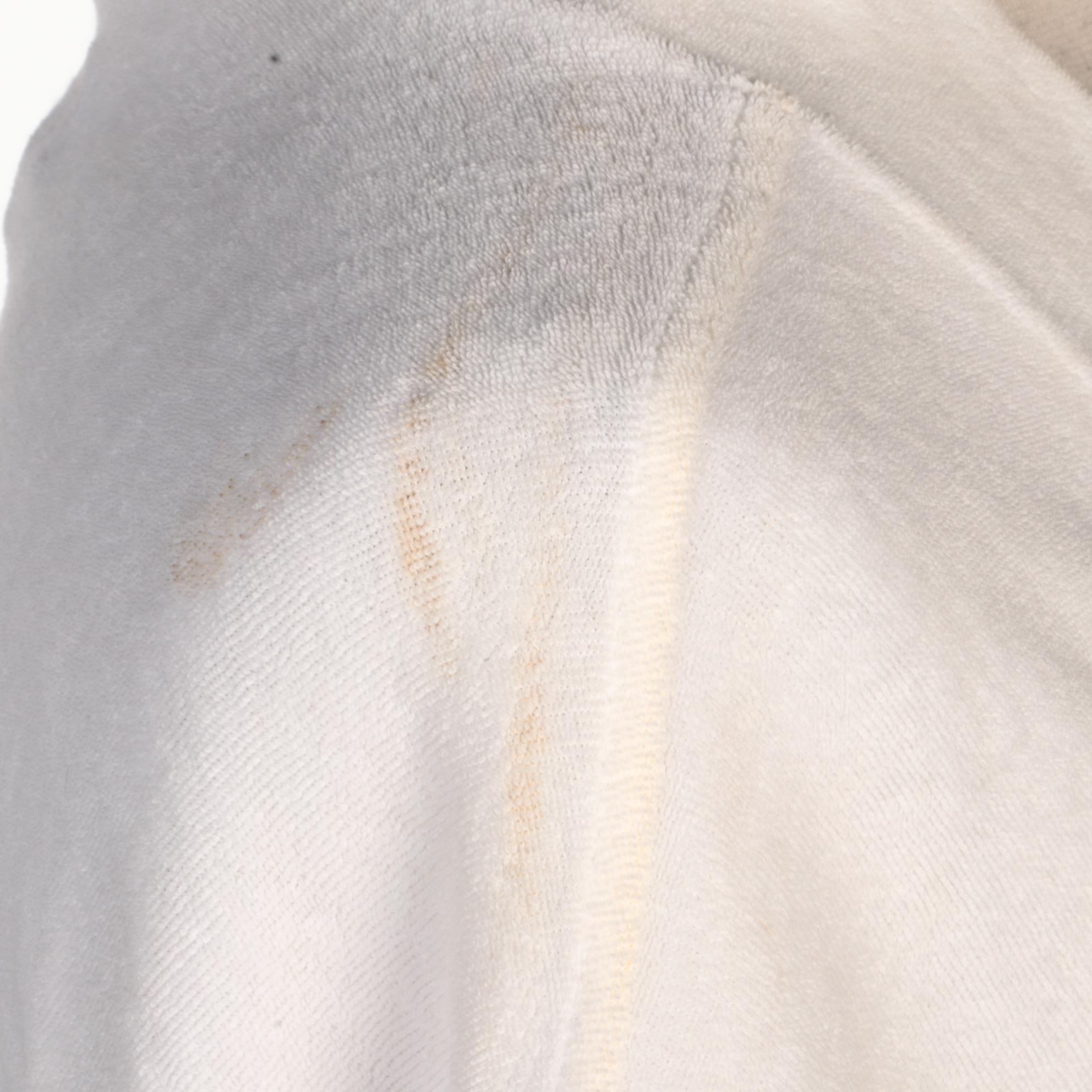 Lauren Ralph Lauren White Terry Cloth Robe with Navy Embroidered Monogram Logo