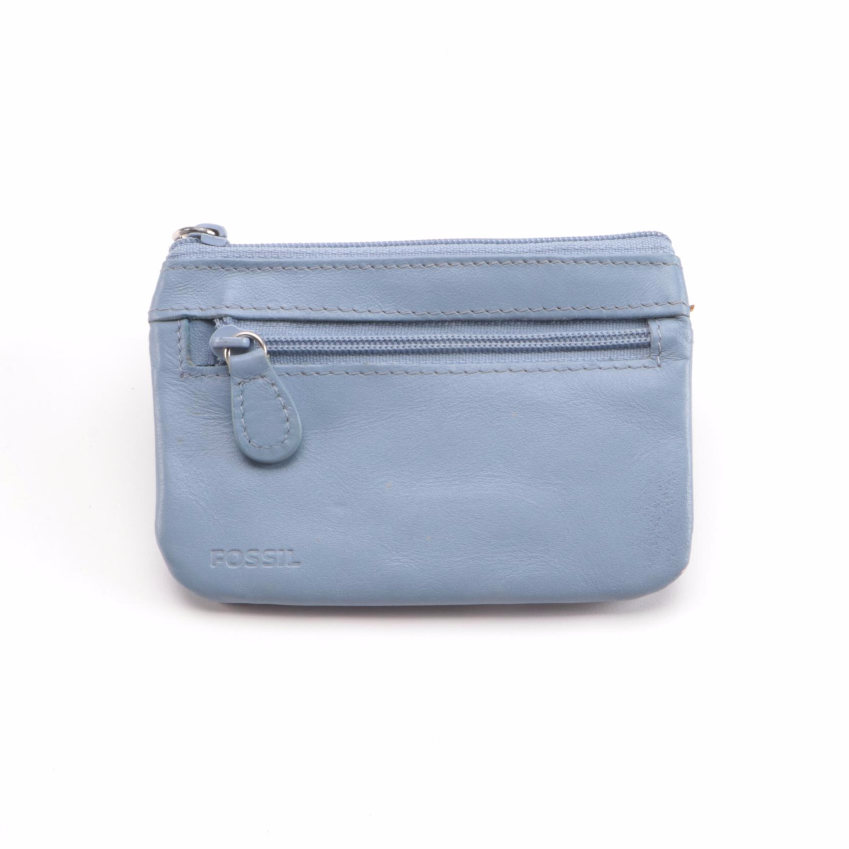 Fossil Blue Leather Card Holder