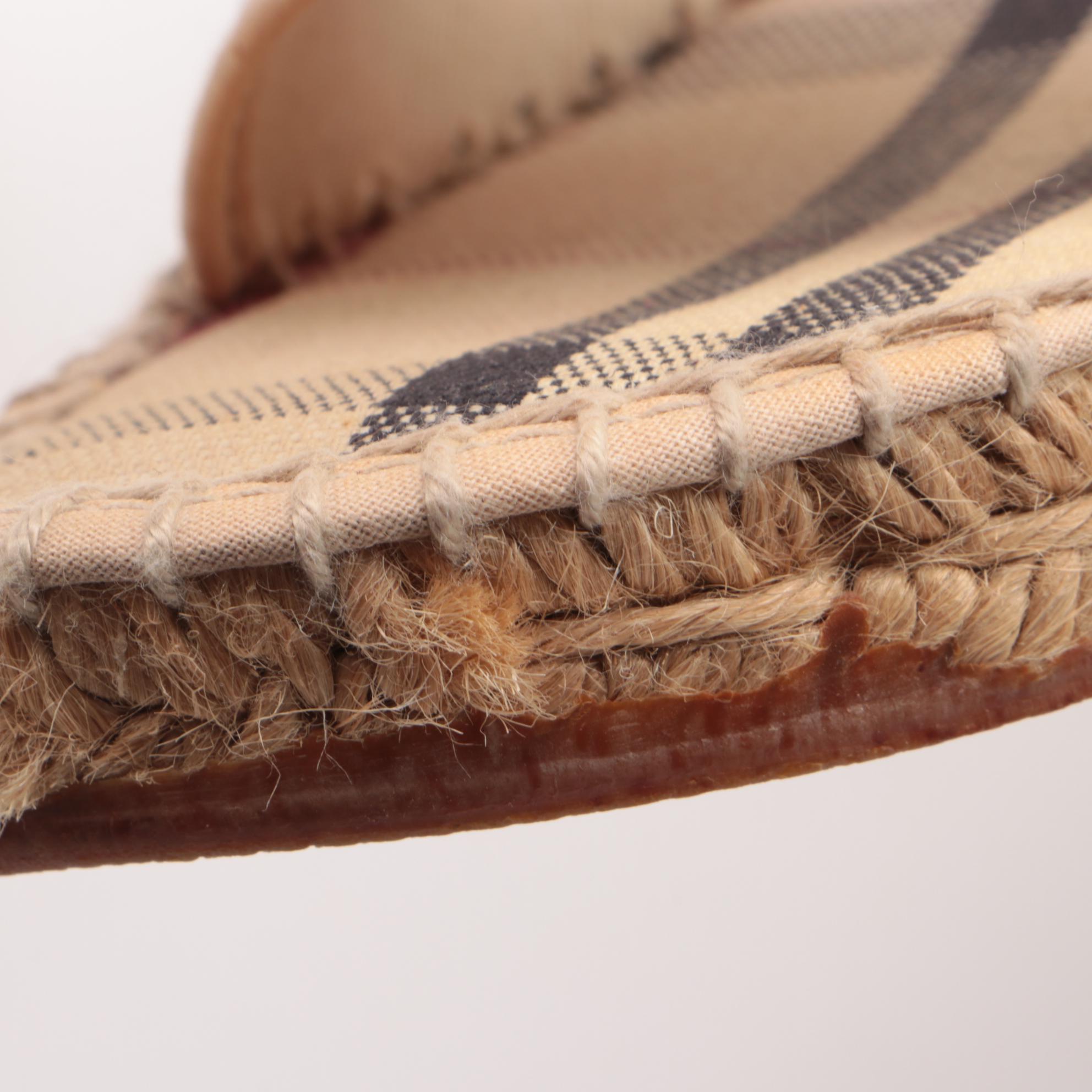 Burberry "Nova Check" Espadrille Wedge Sandals