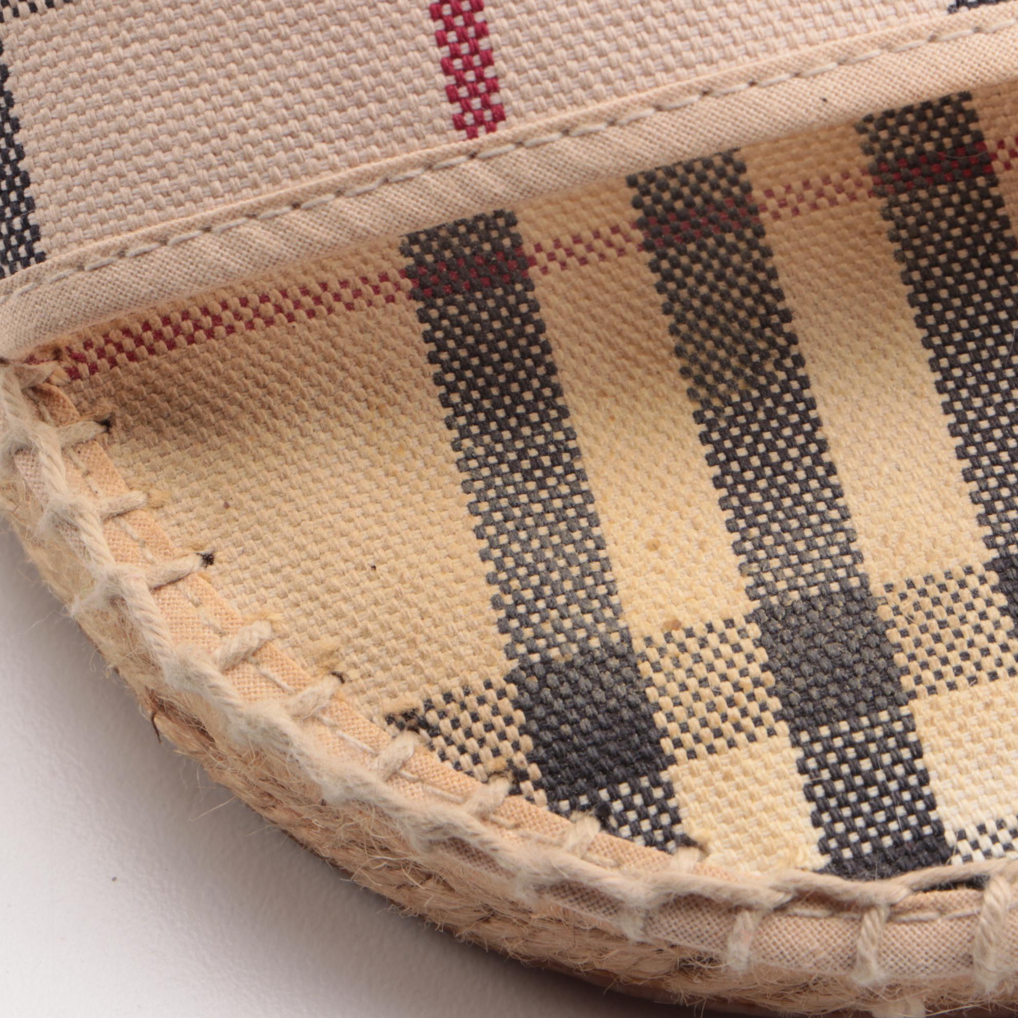 Burberry "Nova Check" Espadrille Wedge Sandals