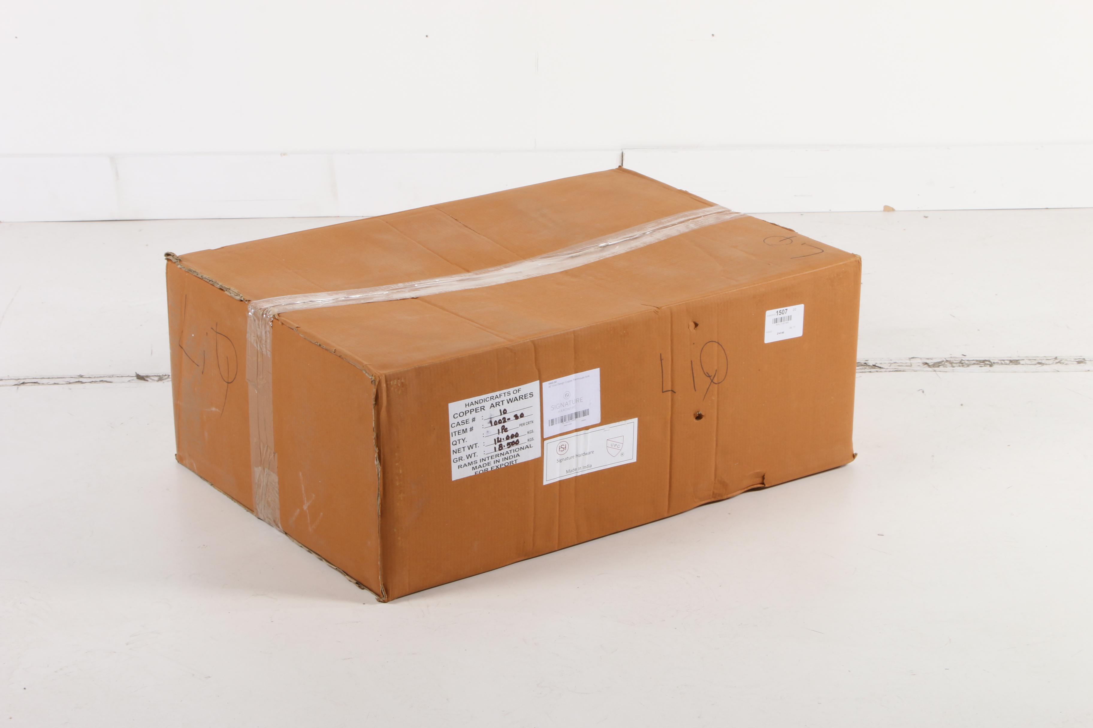 30" Vine Design Copper Farmhouse Kitchen Sink