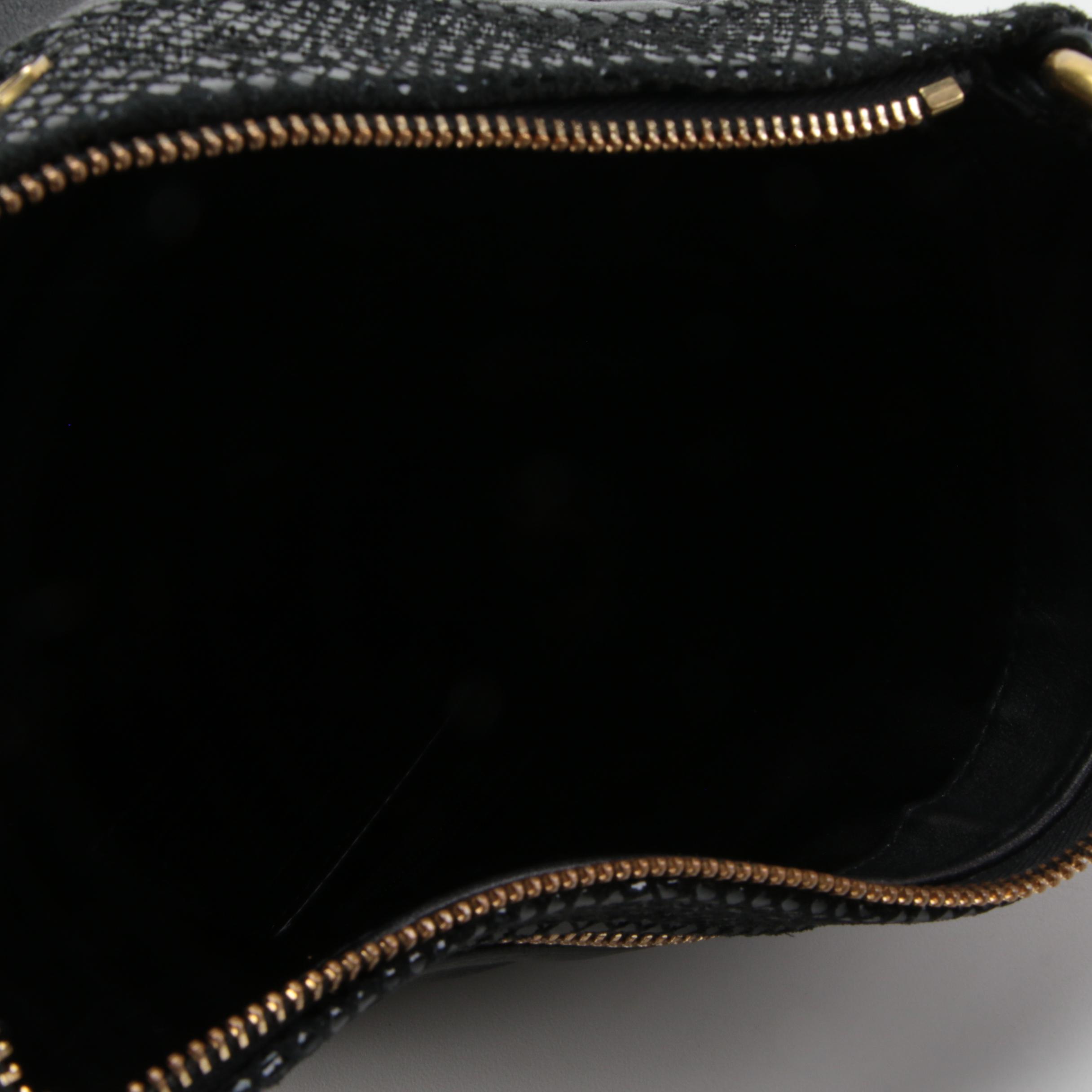 Coach Ashley Hippie Shoulder Bag in Black Grained Leather