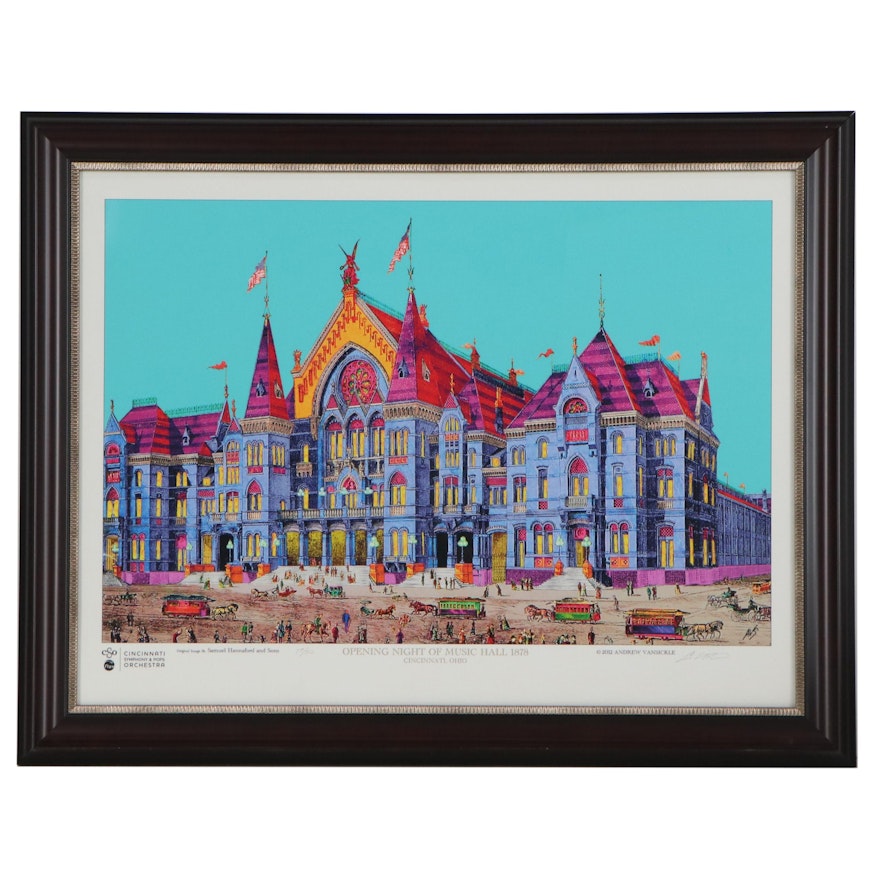 Andrew Van Sickle Pop Art Giclée "Opening Night of Music Hall," 2012