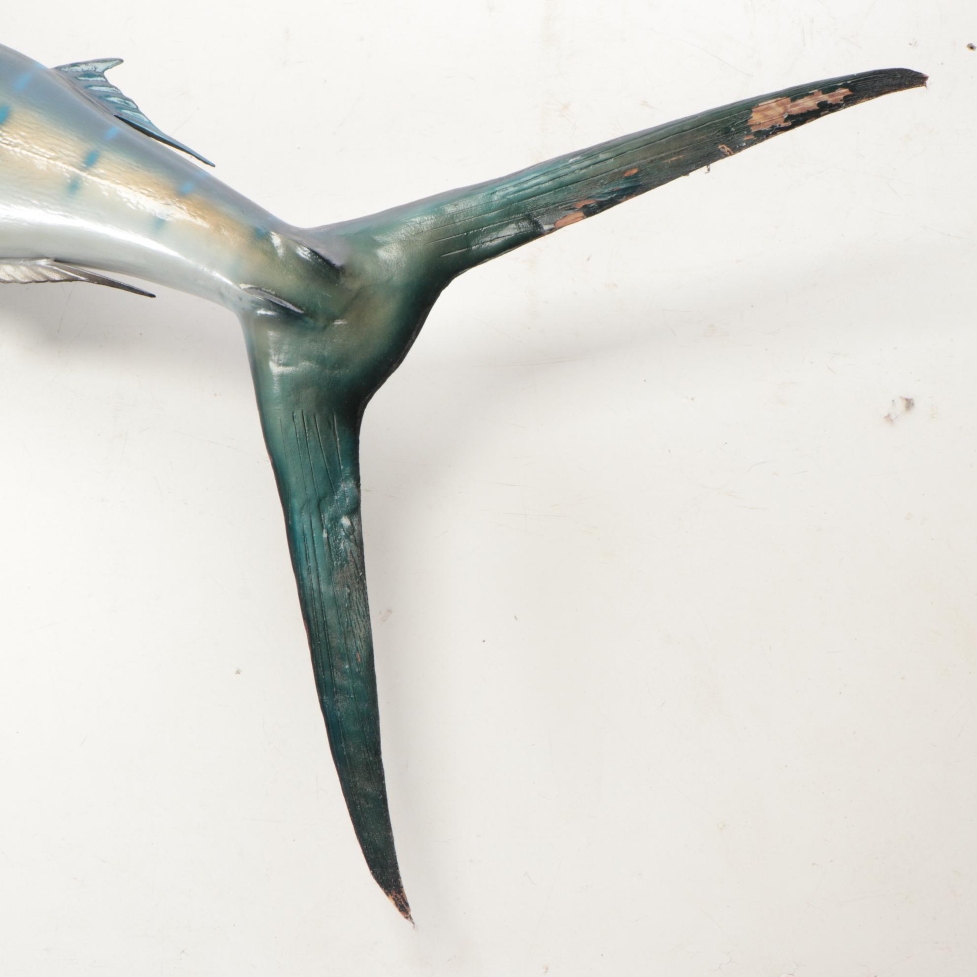 Blue Sailfish Fiberglass Fish Wall Mount