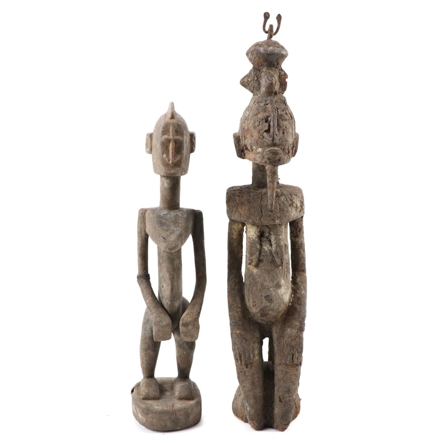 Dogon Style Hand-Carved Wood Figures, West Africa