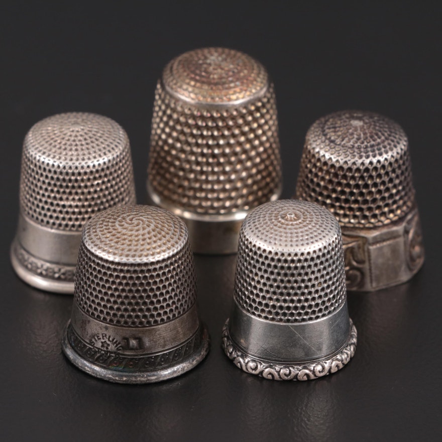 Simons Brothers, Stern Bros. and Other Sterling Silver Thimbles