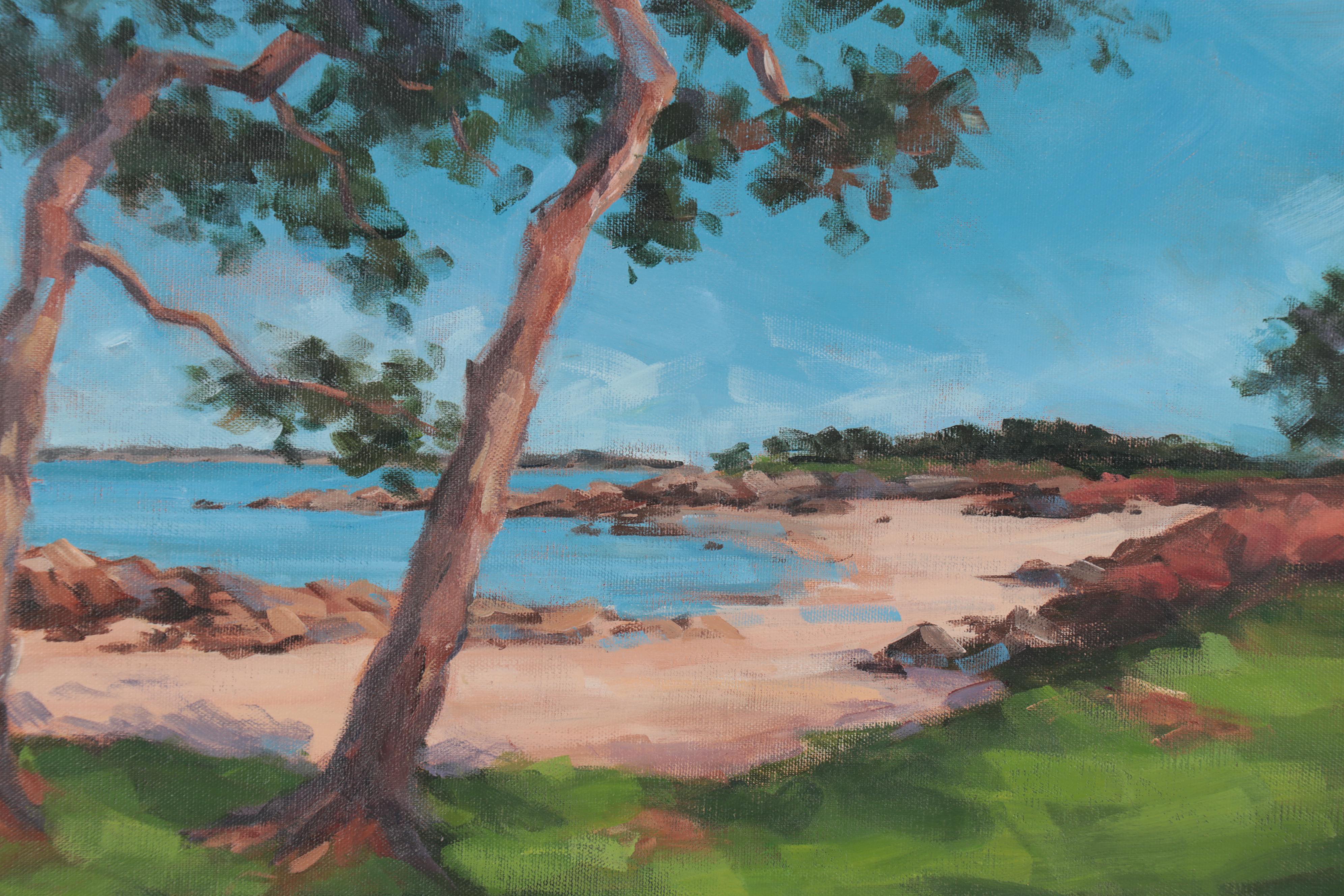 Elisabeth Bazin Acrylic Painting "Crique Bretonne"