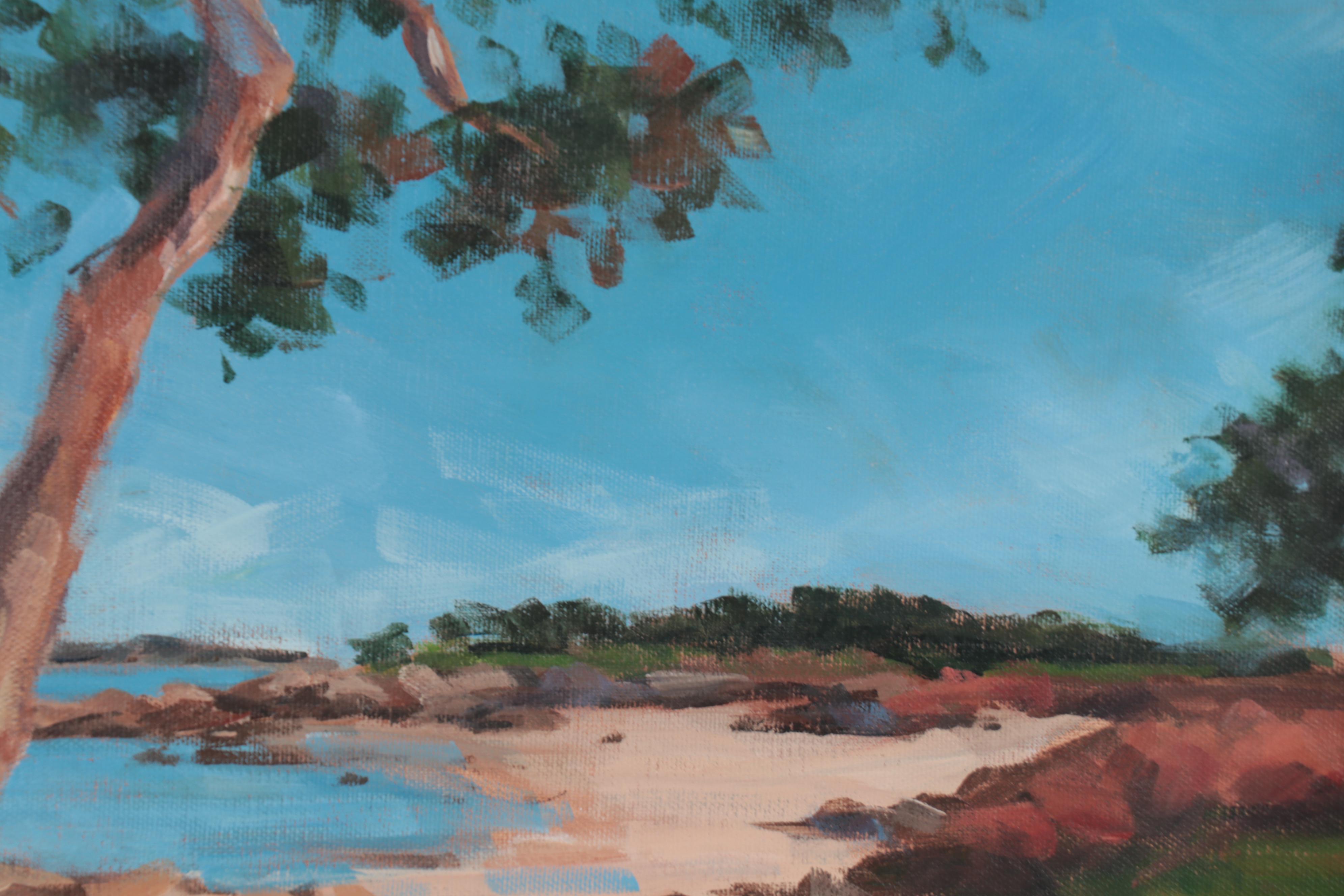 Elisabeth Bazin Acrylic Painting "Crique Bretonne"