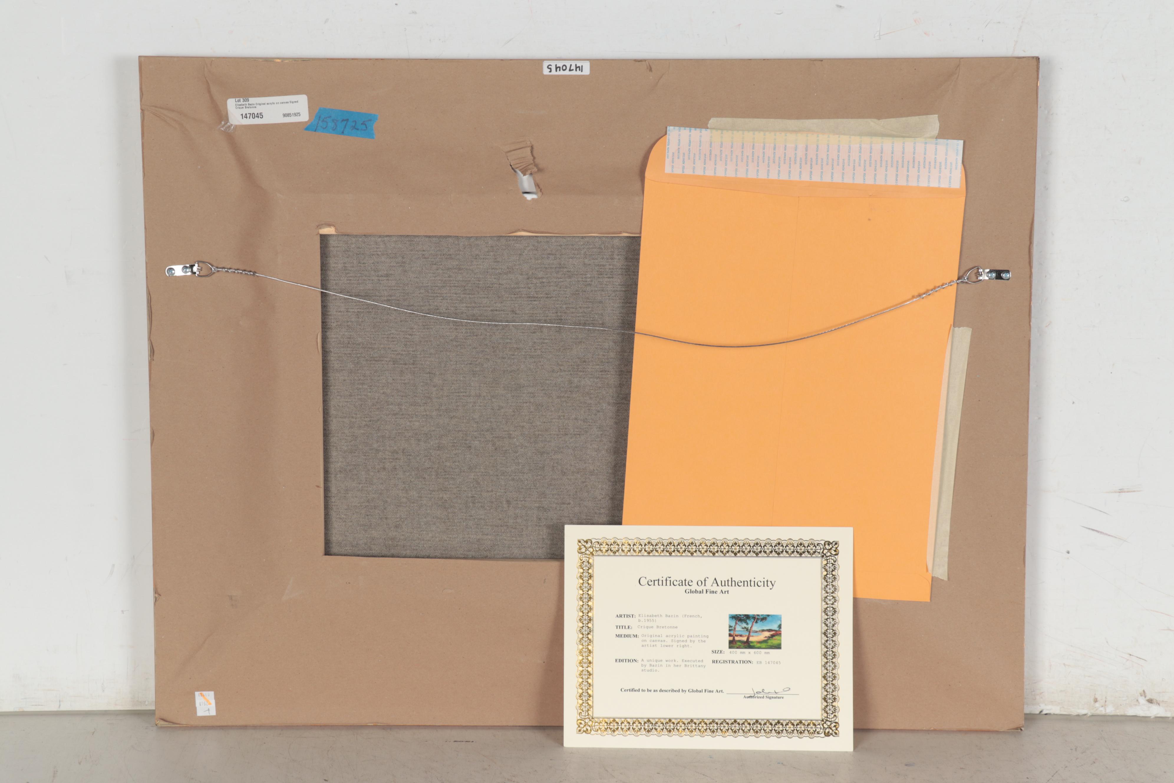 Elisabeth Bazin Acrylic Painting "Crique Bretonne"