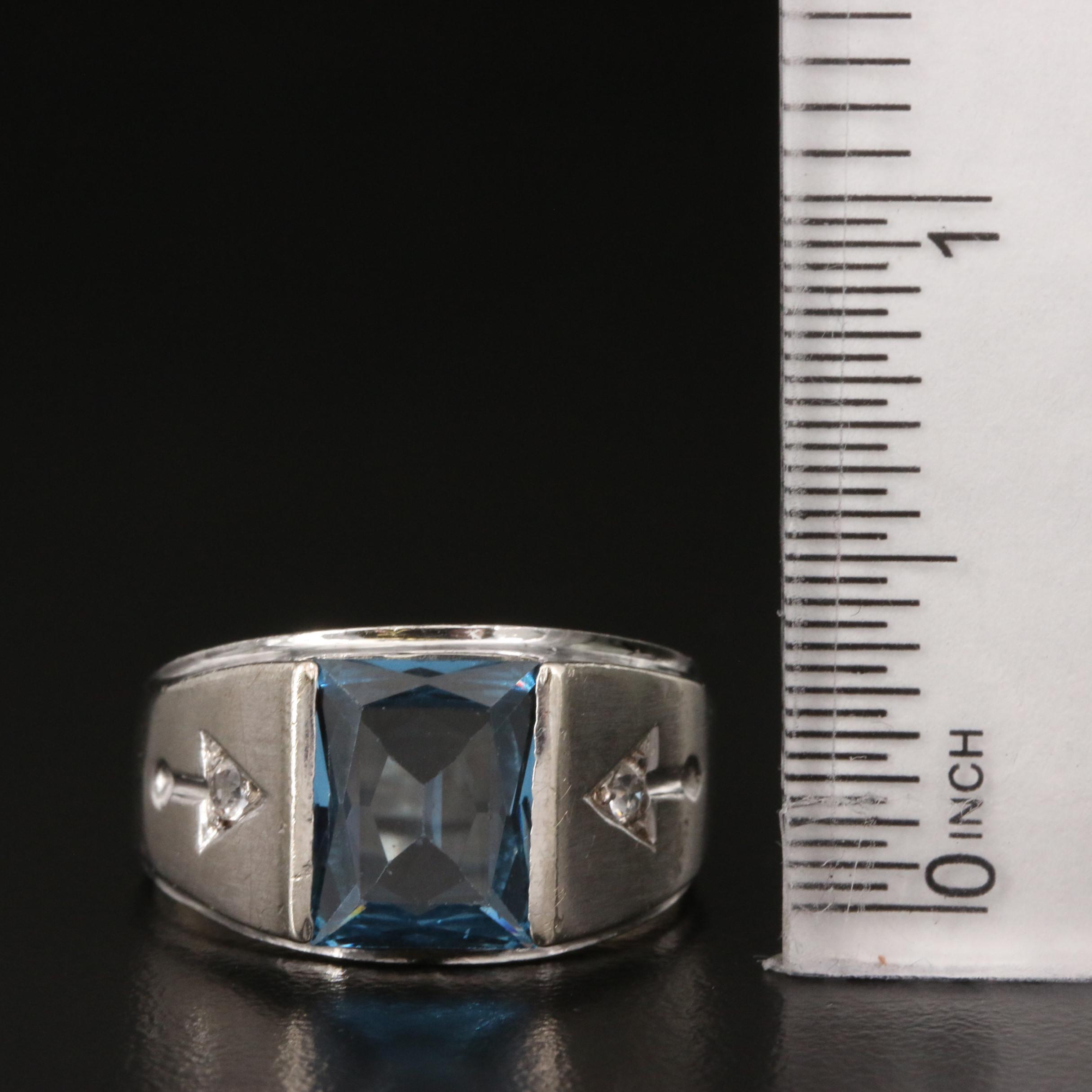 10K Spinel Ring with Arrow Shoulders