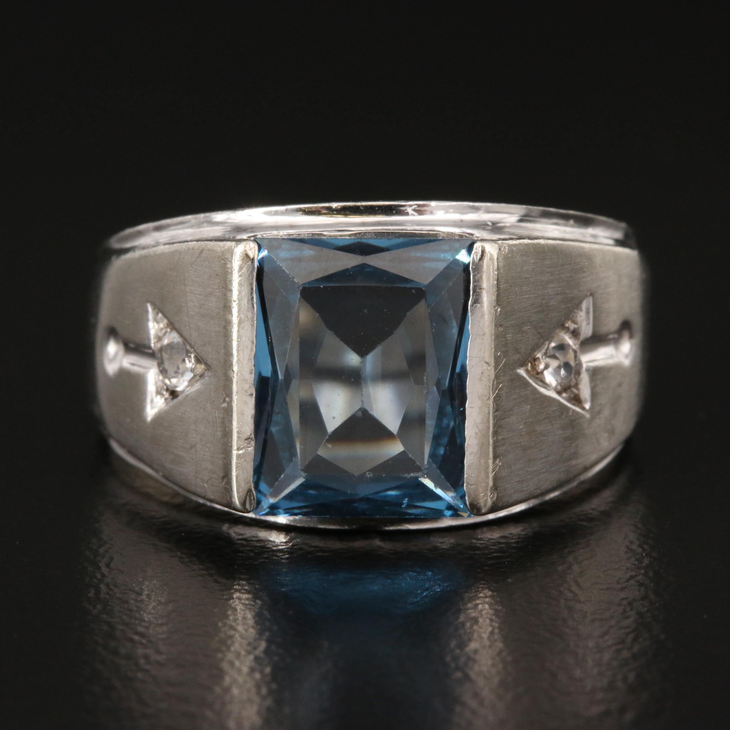 10K Spinel Ring with Arrow Shoulders