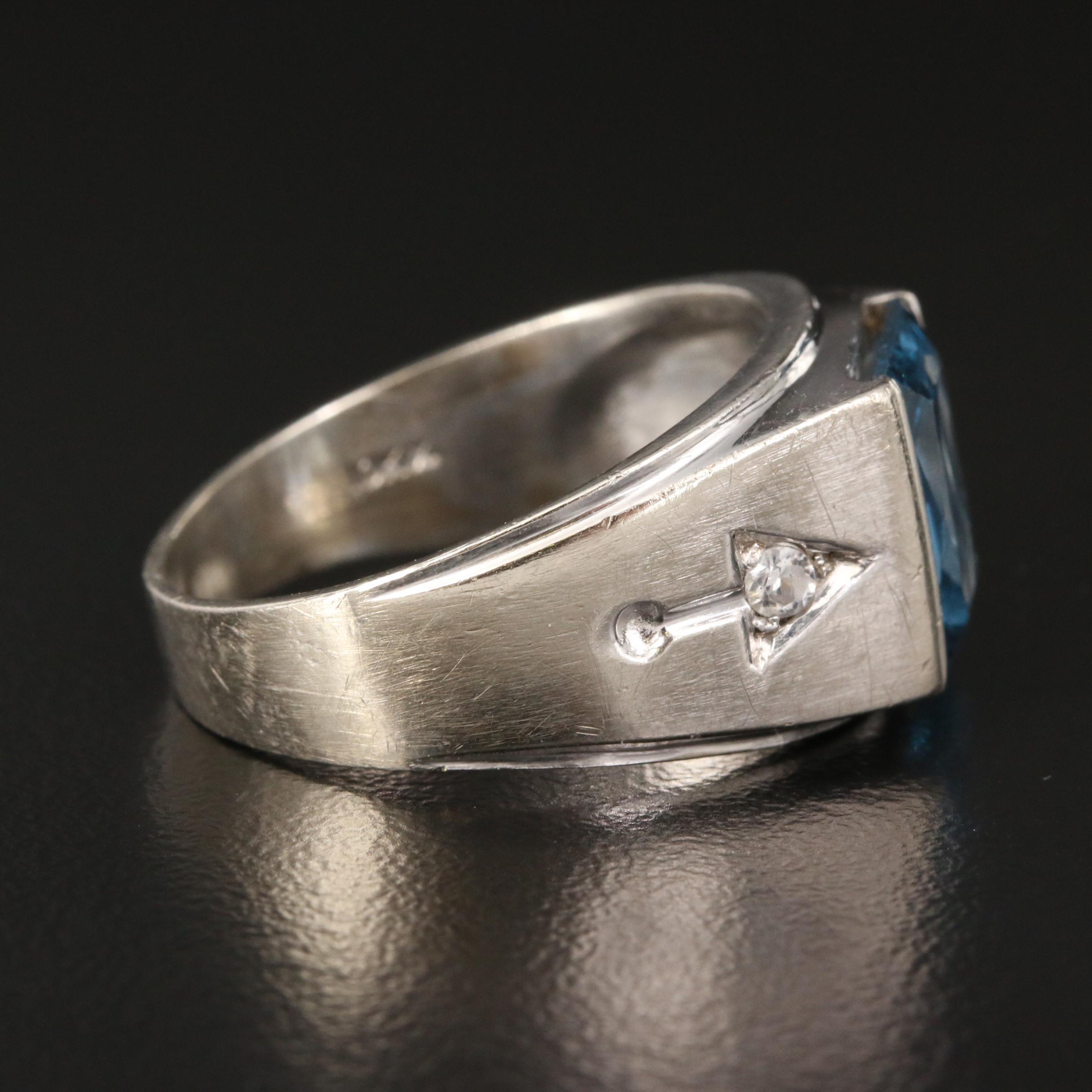 10K Spinel Ring with Arrow Shoulders