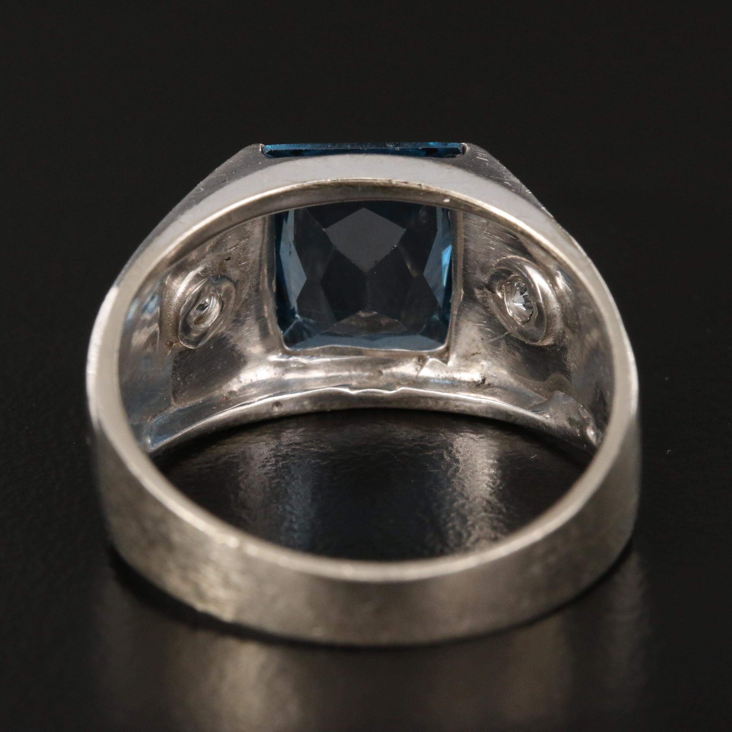 10K Spinel Ring with Arrow Shoulders
